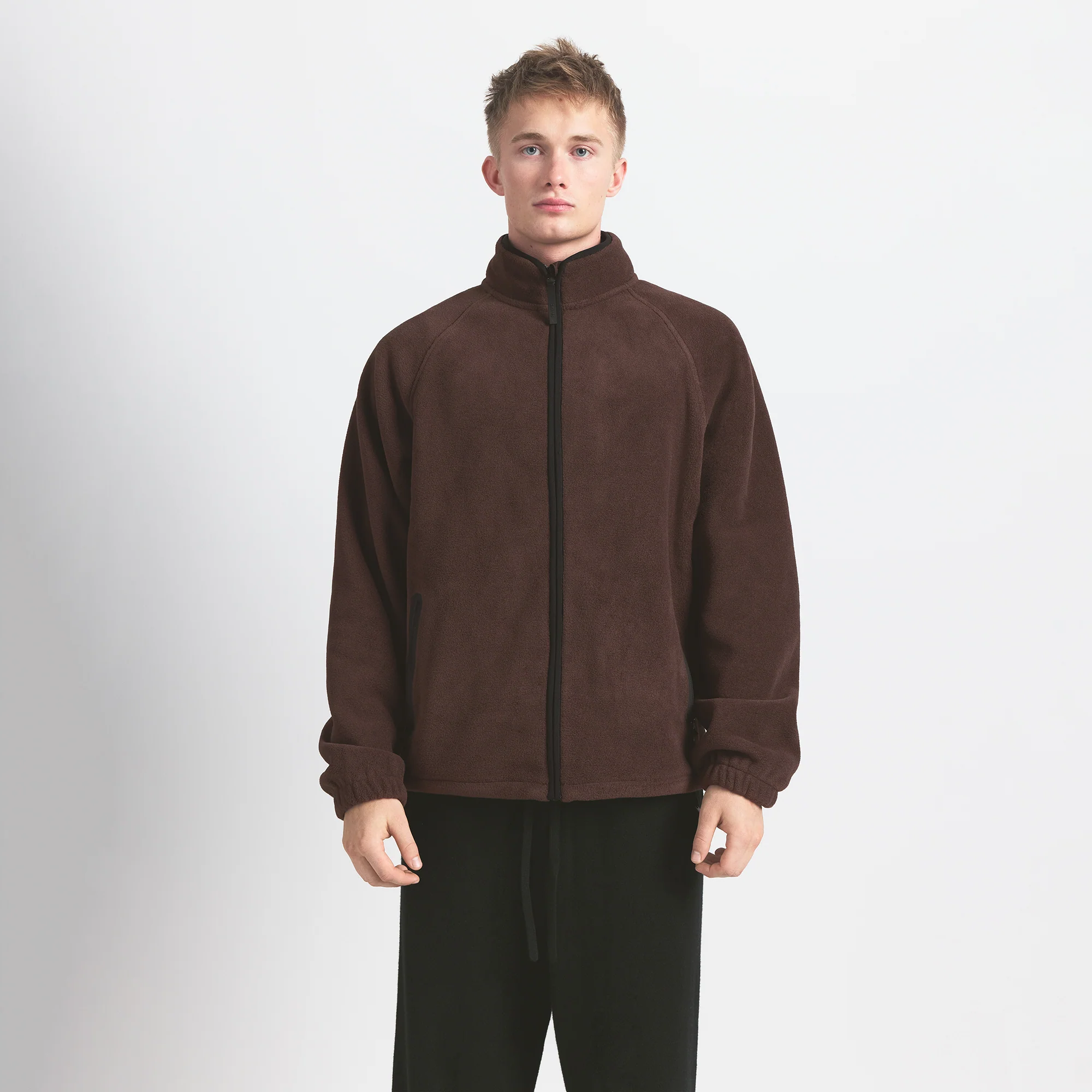 ARCTIC FLEECE MENS ZIP UP JACKET | ESPRESSO - Image 4
