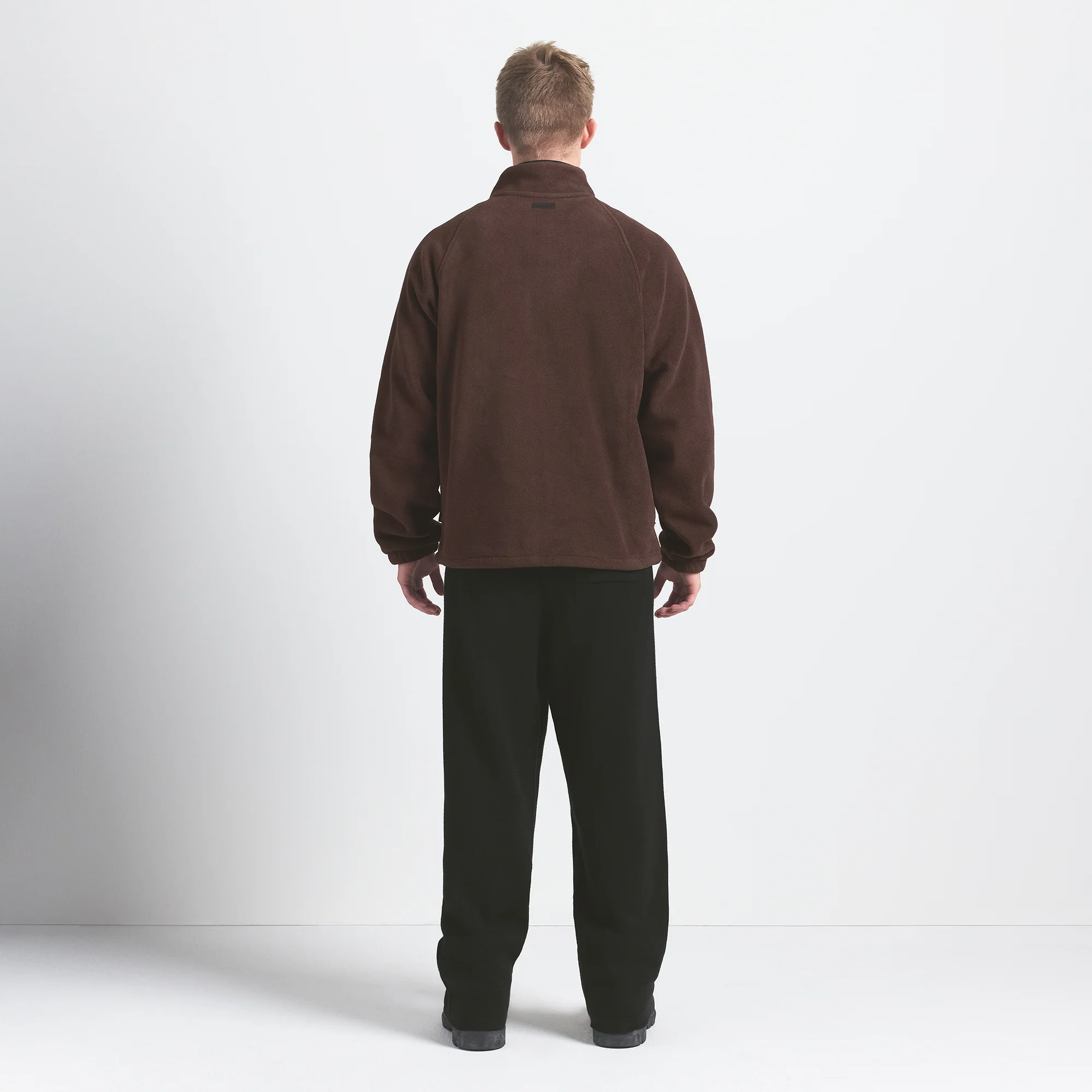 ARCTIC FLEECE MENS ZIP UP JACKET | ESPRESSO - Image 6