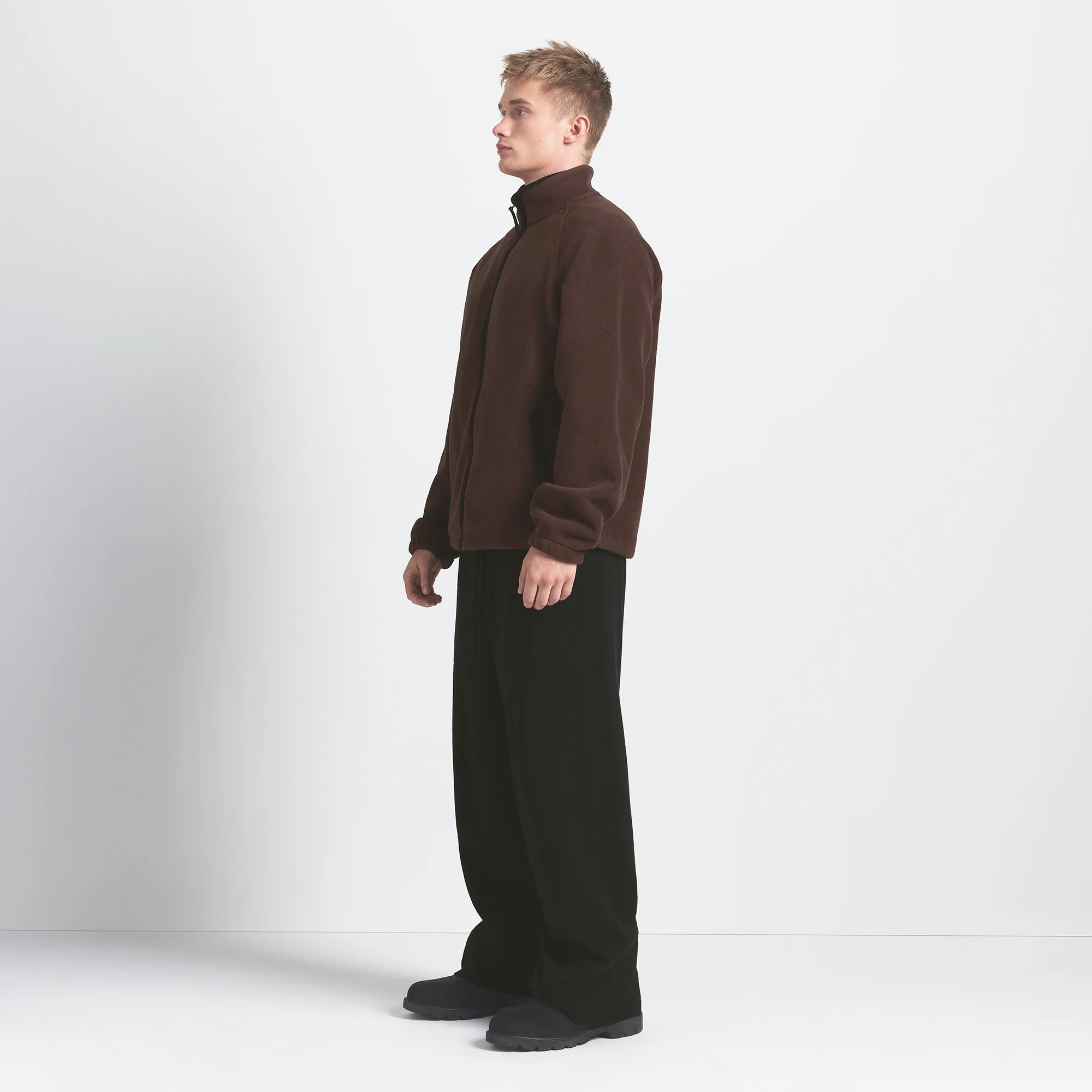 ARCTIC FLEECE MENS ZIP UP JACKET | ESPRESSO - Image 7