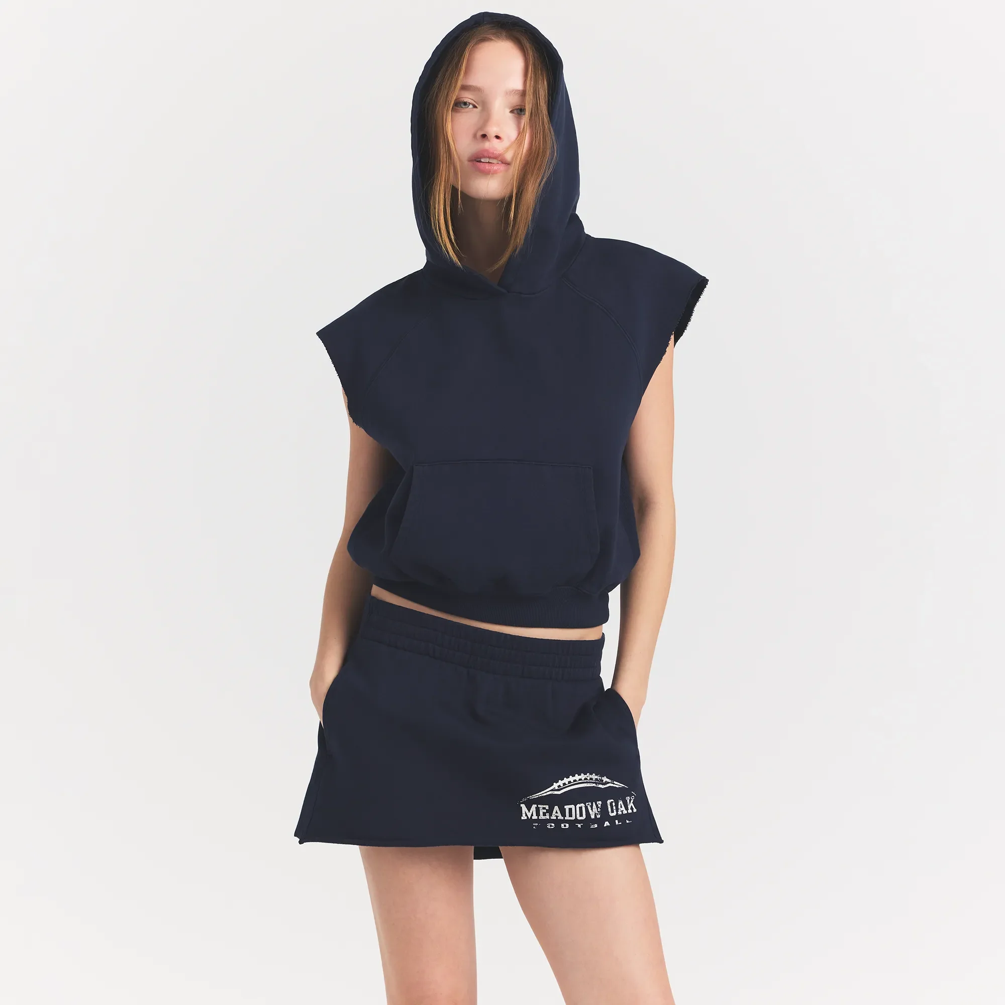 BOYFRIEND FLEECE MUSCLE PULLOVER | NAVY - Image 3