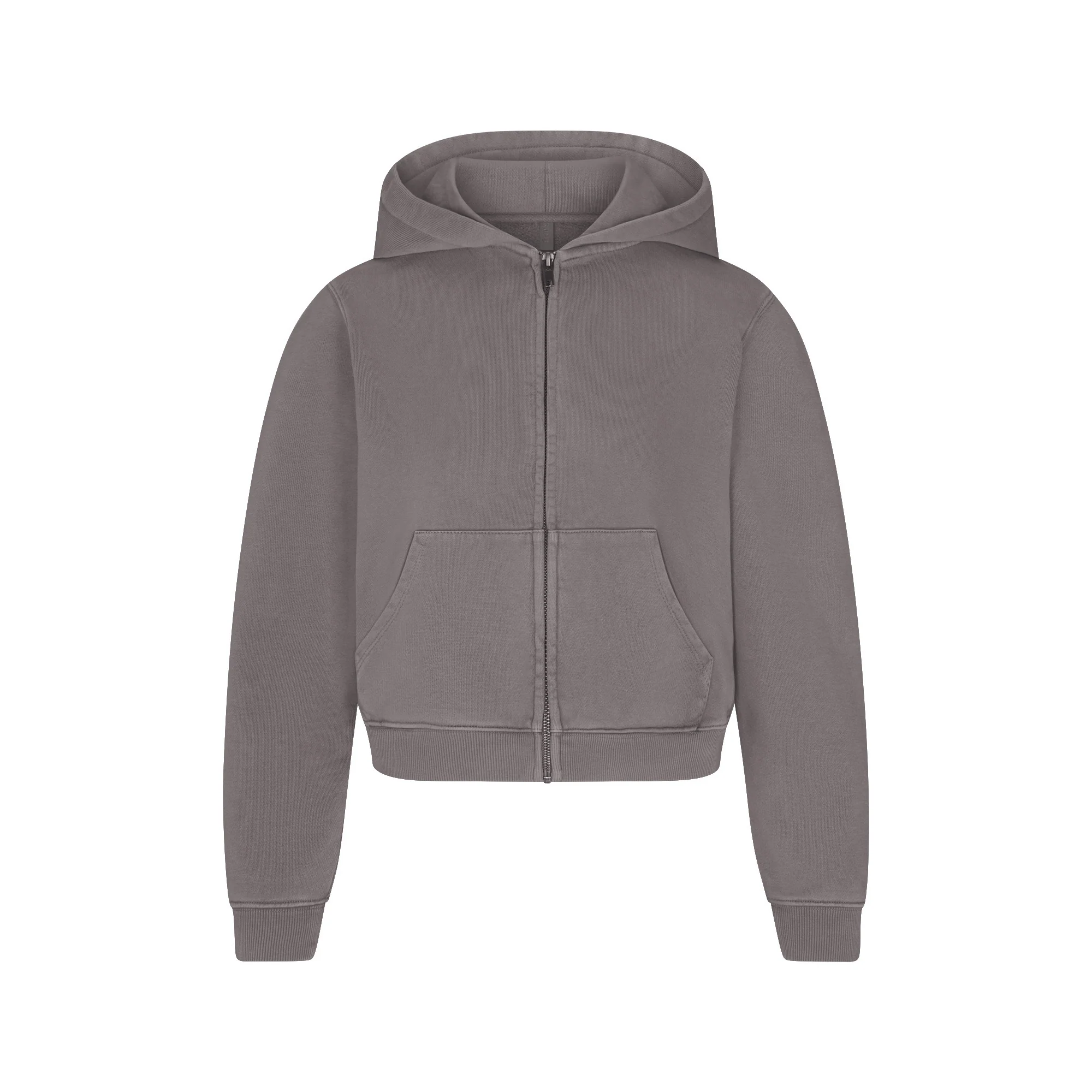 BOYFRIEND FLEECE ZIP UP HOODIE | SHADOW