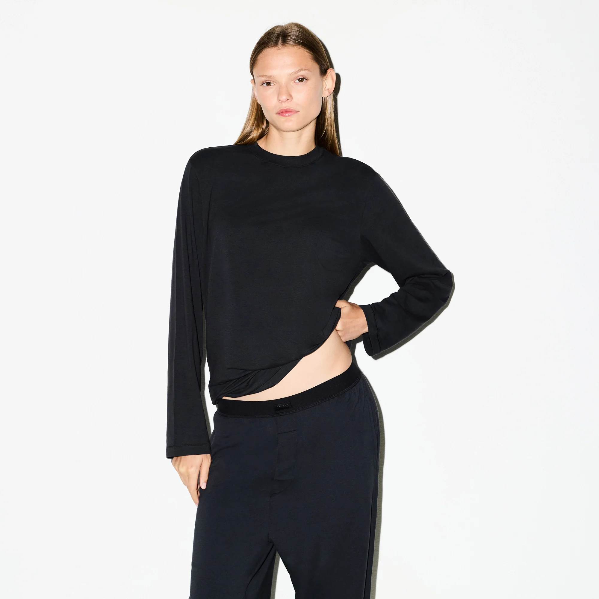 BOYFRIEND LONG SLEEVE T-SHIRT | ONYX - Image 3
