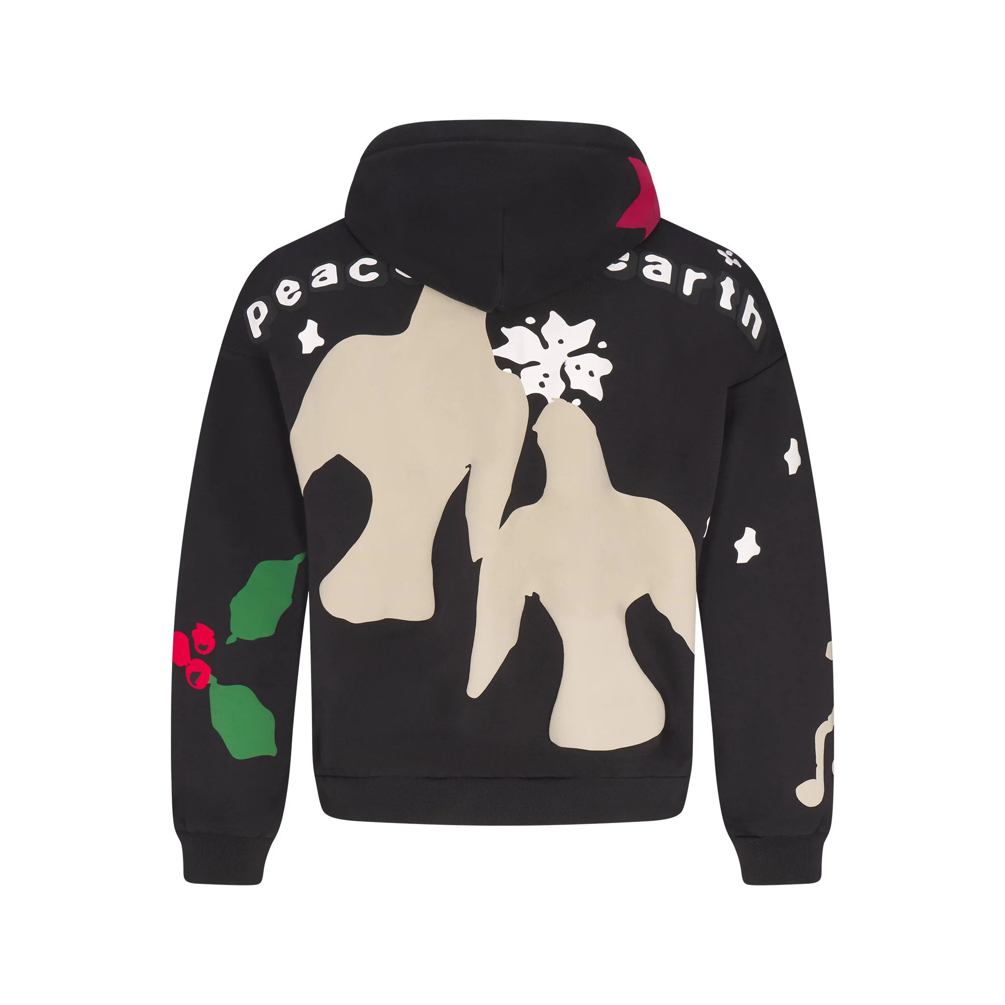 CACTUS PLANT FLEA MARKET X SKIMS HEAVYWEIGHT FLEECE MENS RELAXED ZIP UP HOODIE | ONYX TEDDY BEAR PRINT - Image 6