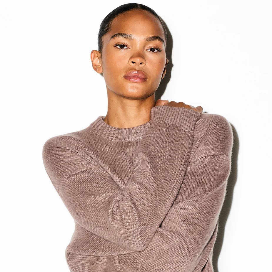 CASHMERE OVERSIZED SWEATER | UMBER - Image 3