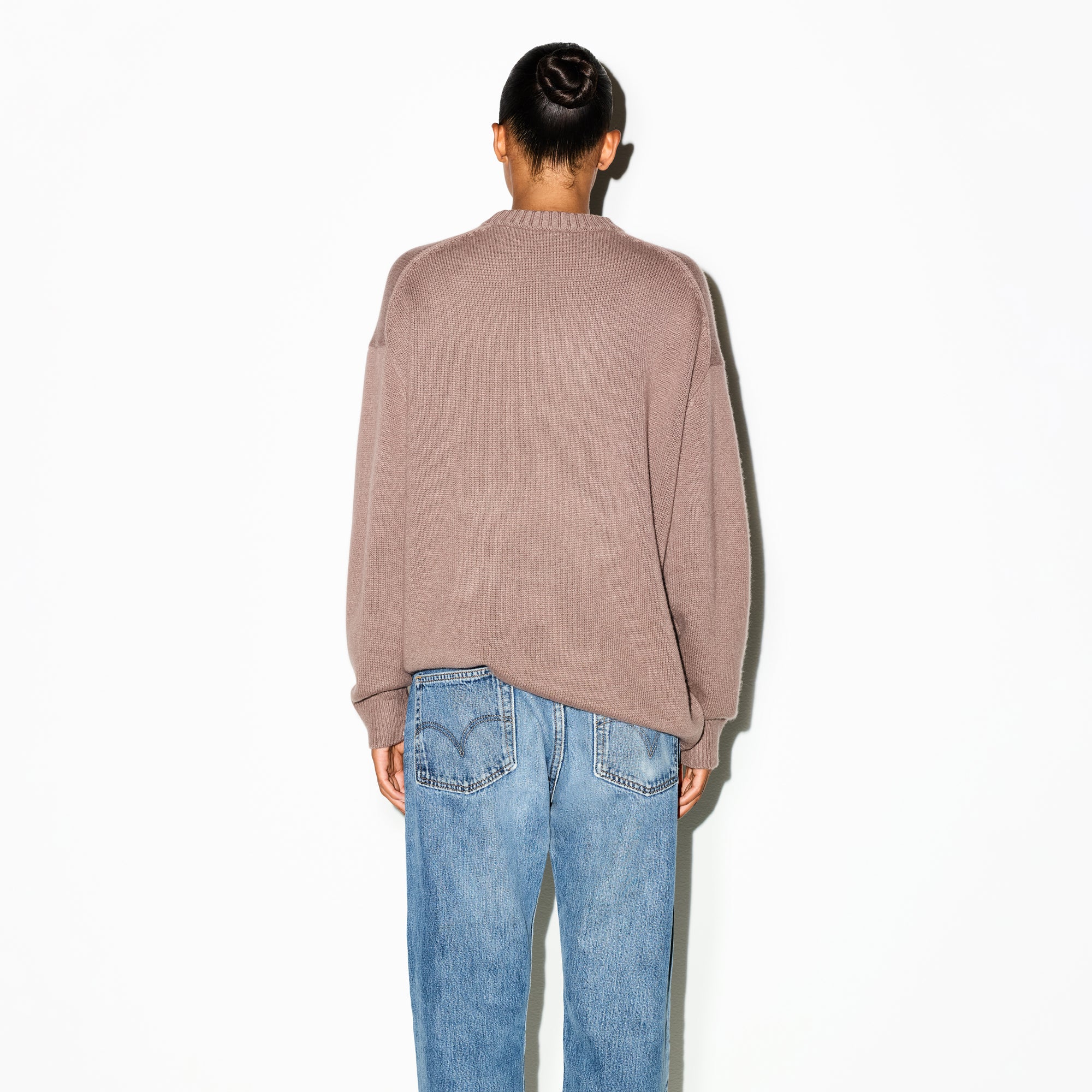 CASHMERE OVERSIZED SWEATER | UMBER - Image 5