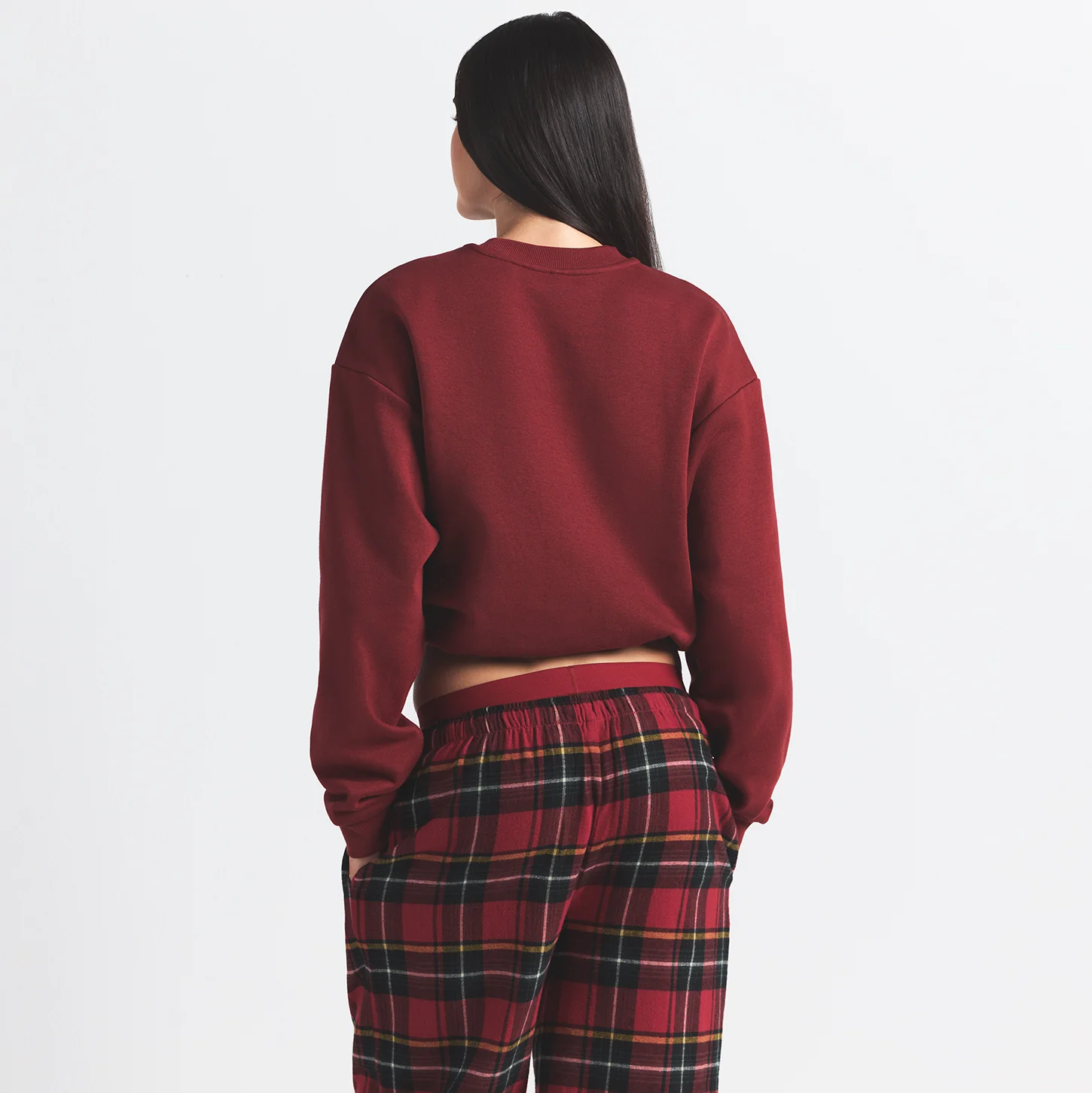 COTTON FLEECE CLASSIC CREWNECK | MERLOT - Image 5