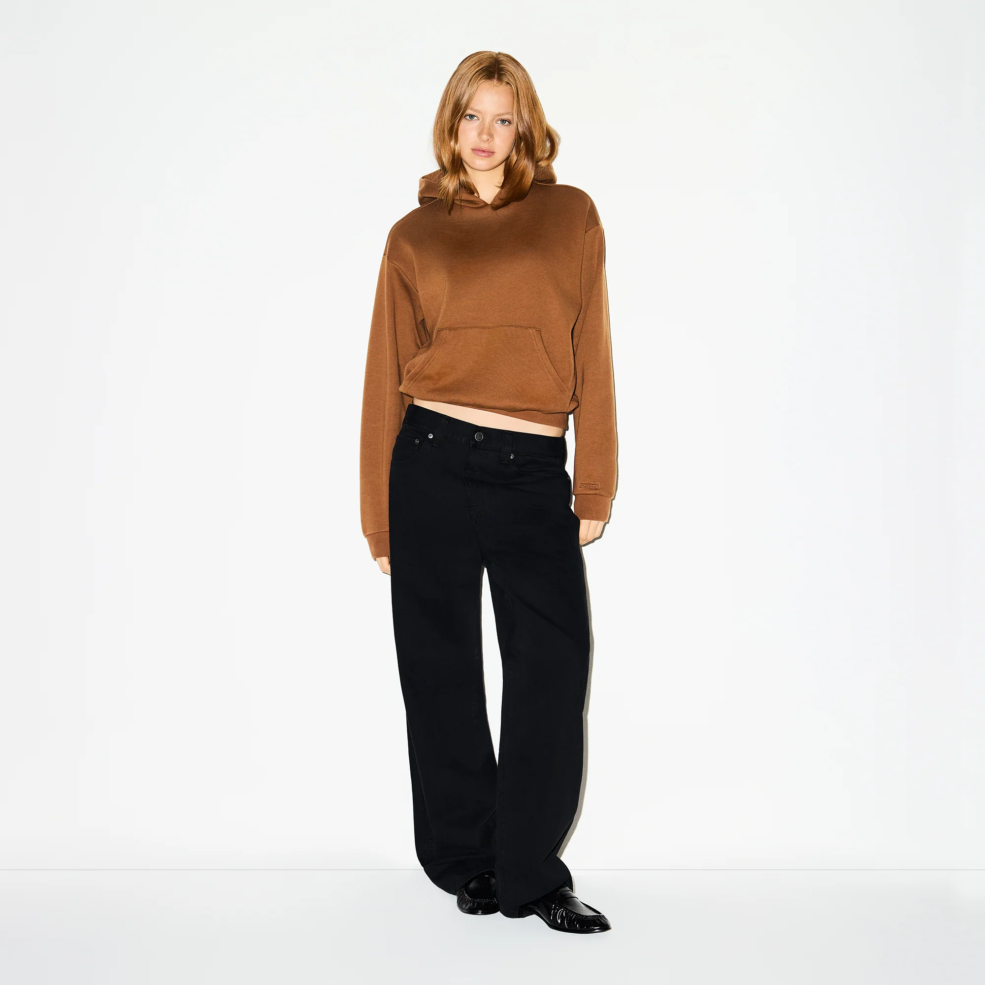 COTTON FLEECE CLASSIC HOODIE | BISON - Image 2