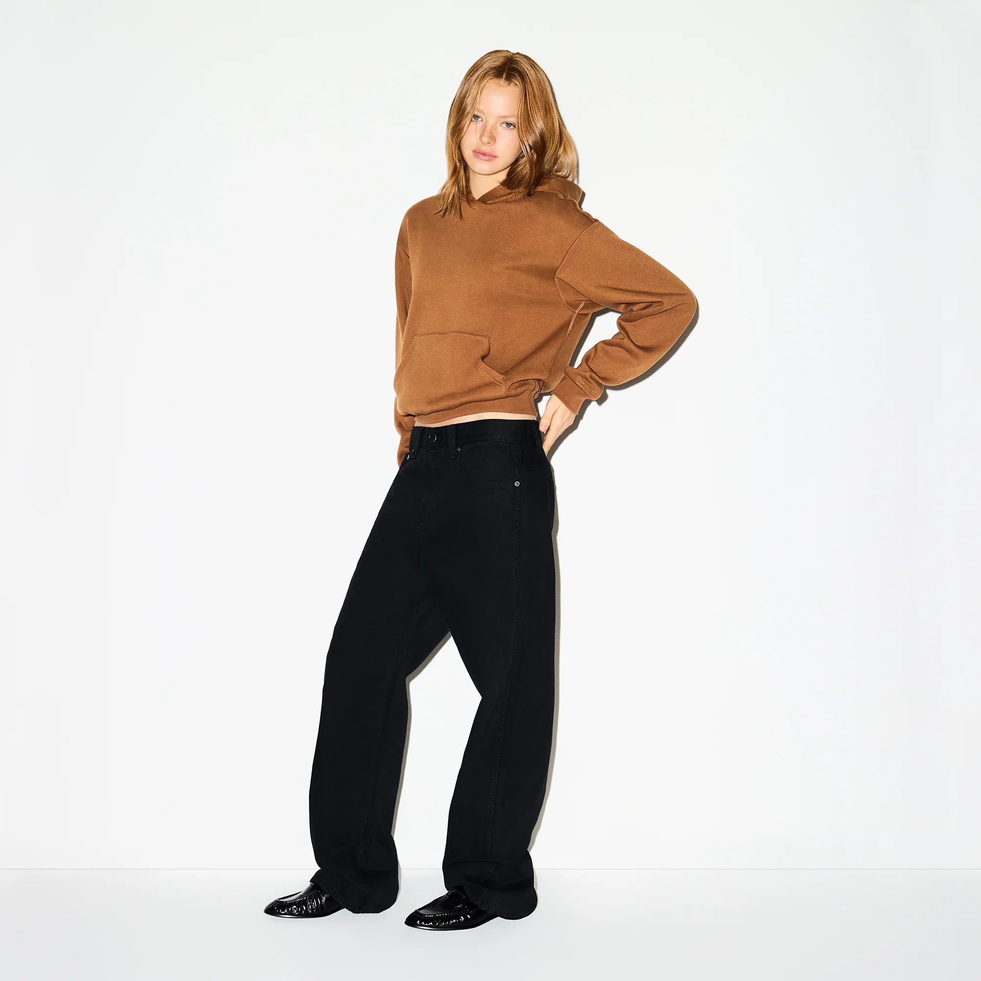 COTTON FLEECE CLASSIC HOODIE | BISON - Image 4