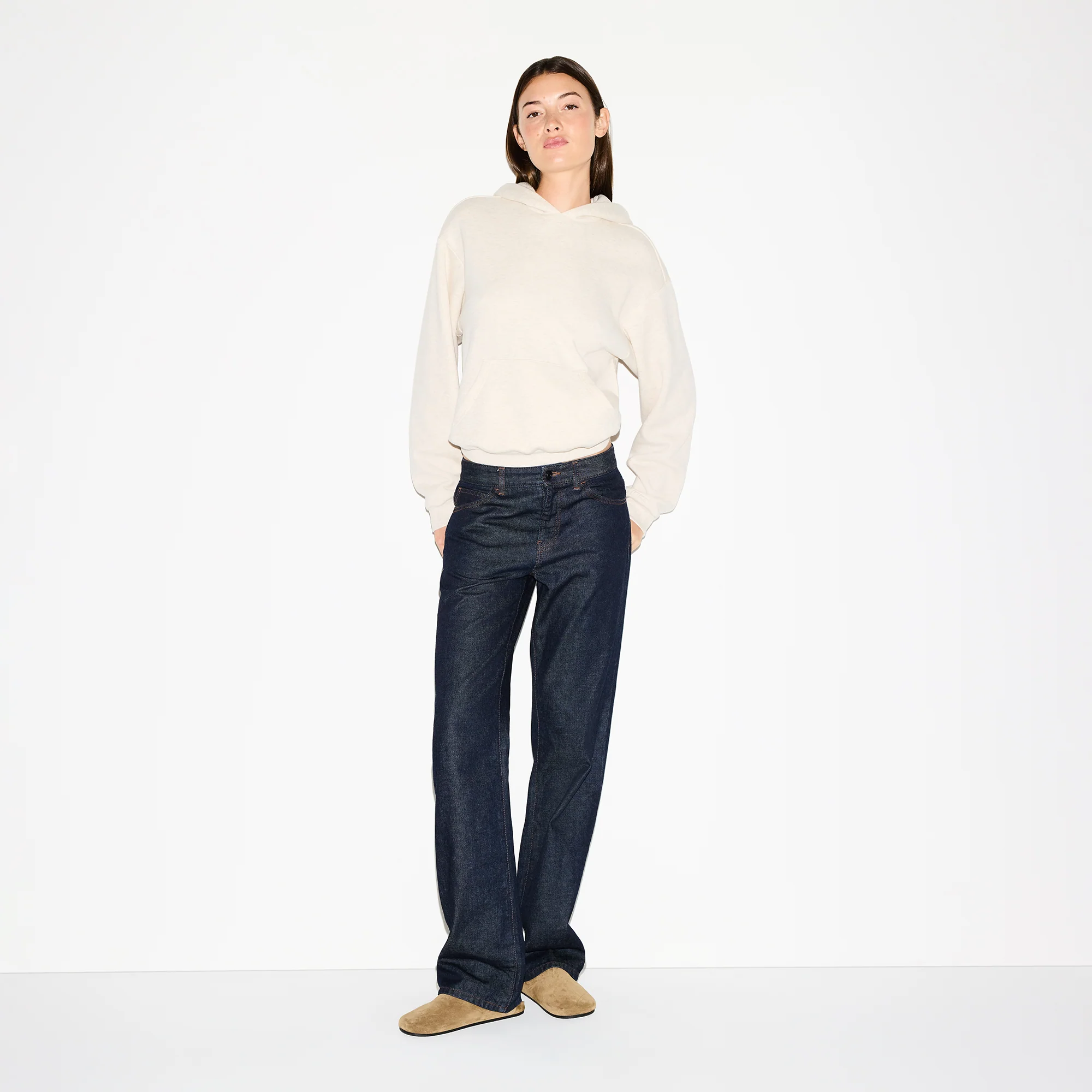 COTTON FLEECE CLASSIC HOODIE | OATMEAL HEATHER - Image 4