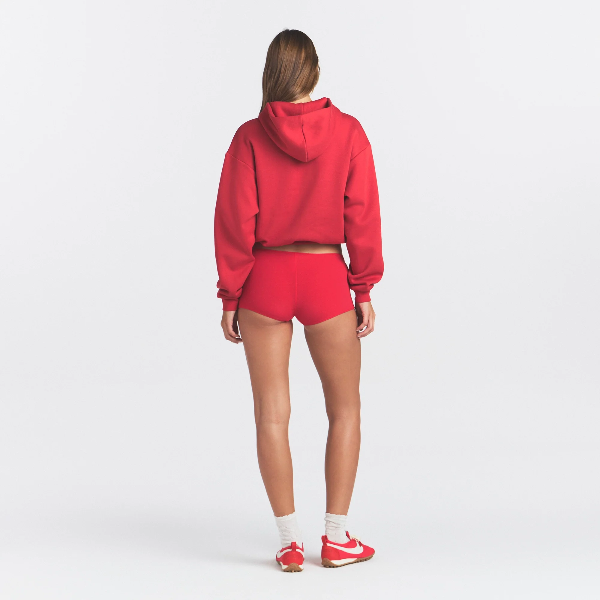 COTTON FLEECE CLASSIC HOODIE | WASHED RED - Image 5