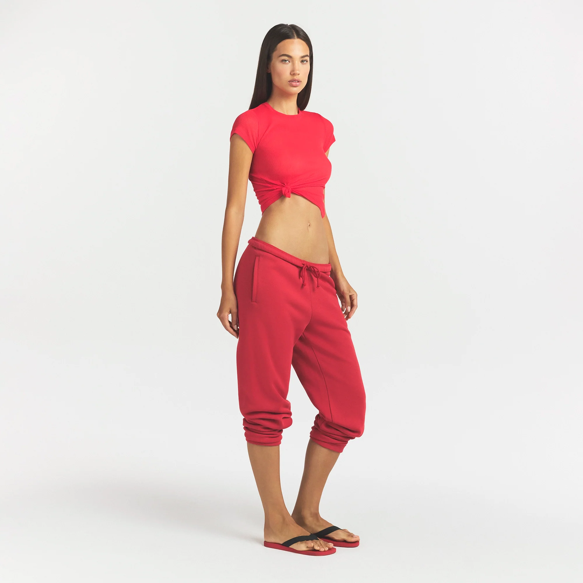 COTTON FLEECE CLASSIC JOGGER | WASHED RED - Image 3