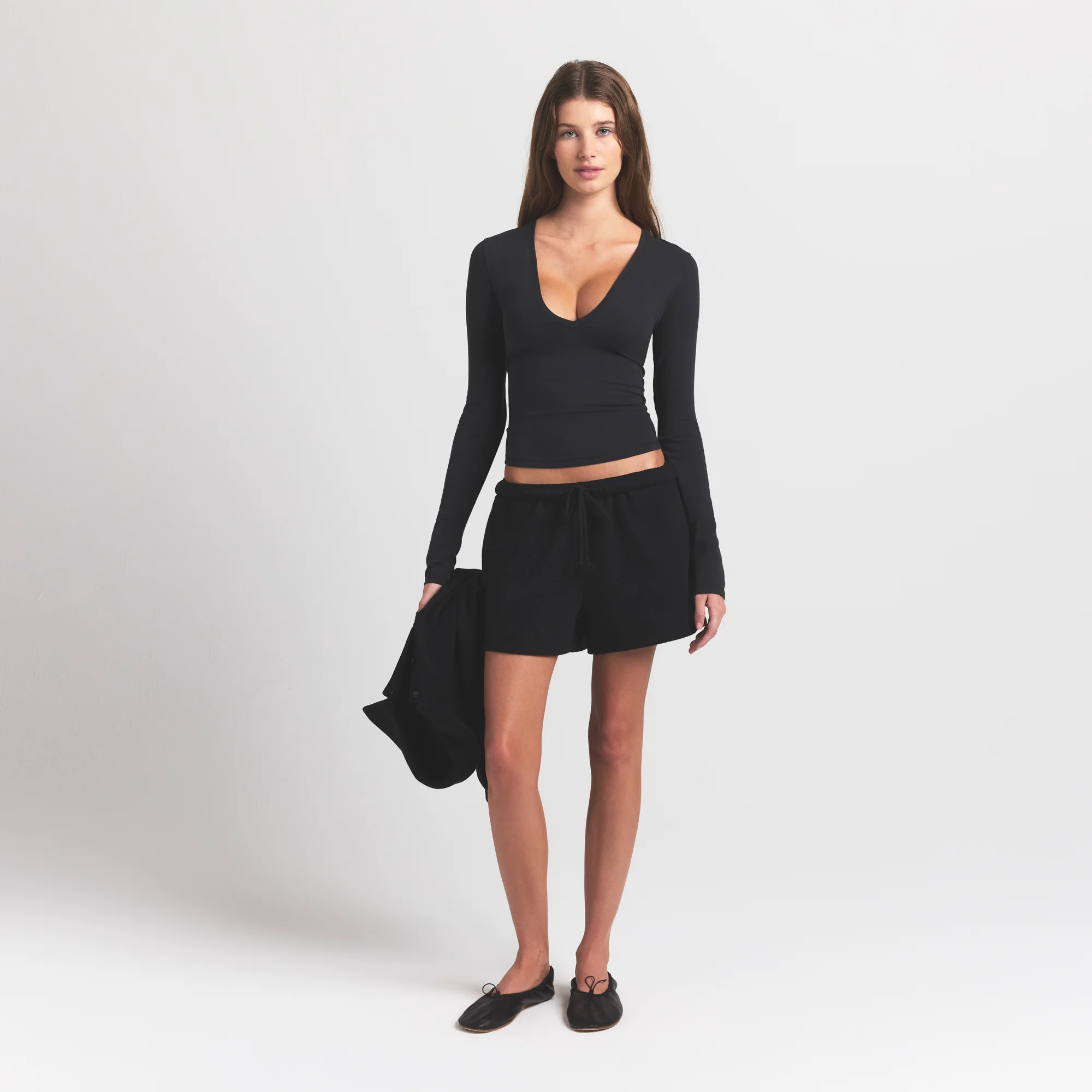 COTTON FLEECE CLASSIC SHORT | ONYX - Image 2