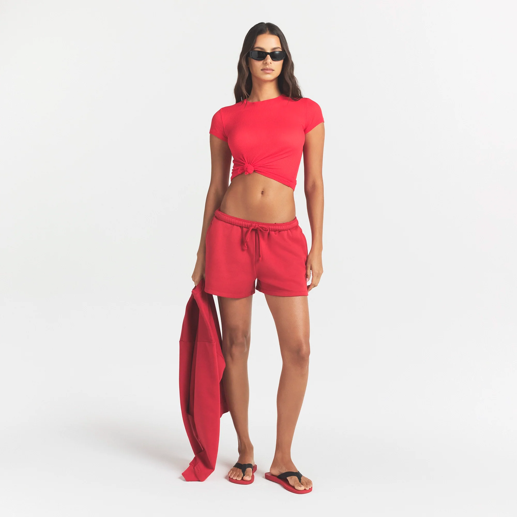 COTTON FLEECE CLASSIC SHORT | WASHED RED - Image 2