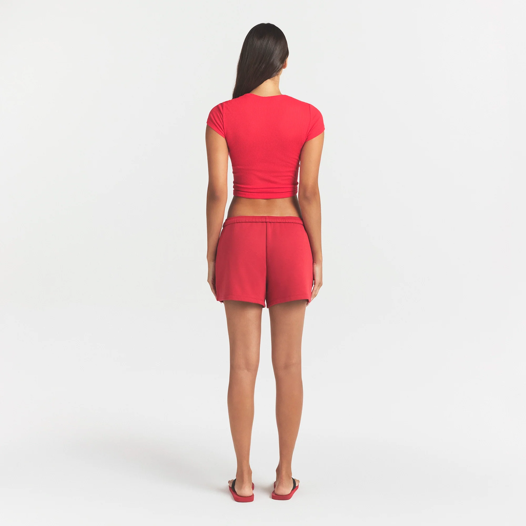 COTTON FLEECE CLASSIC SHORT | WASHED RED - Image 5