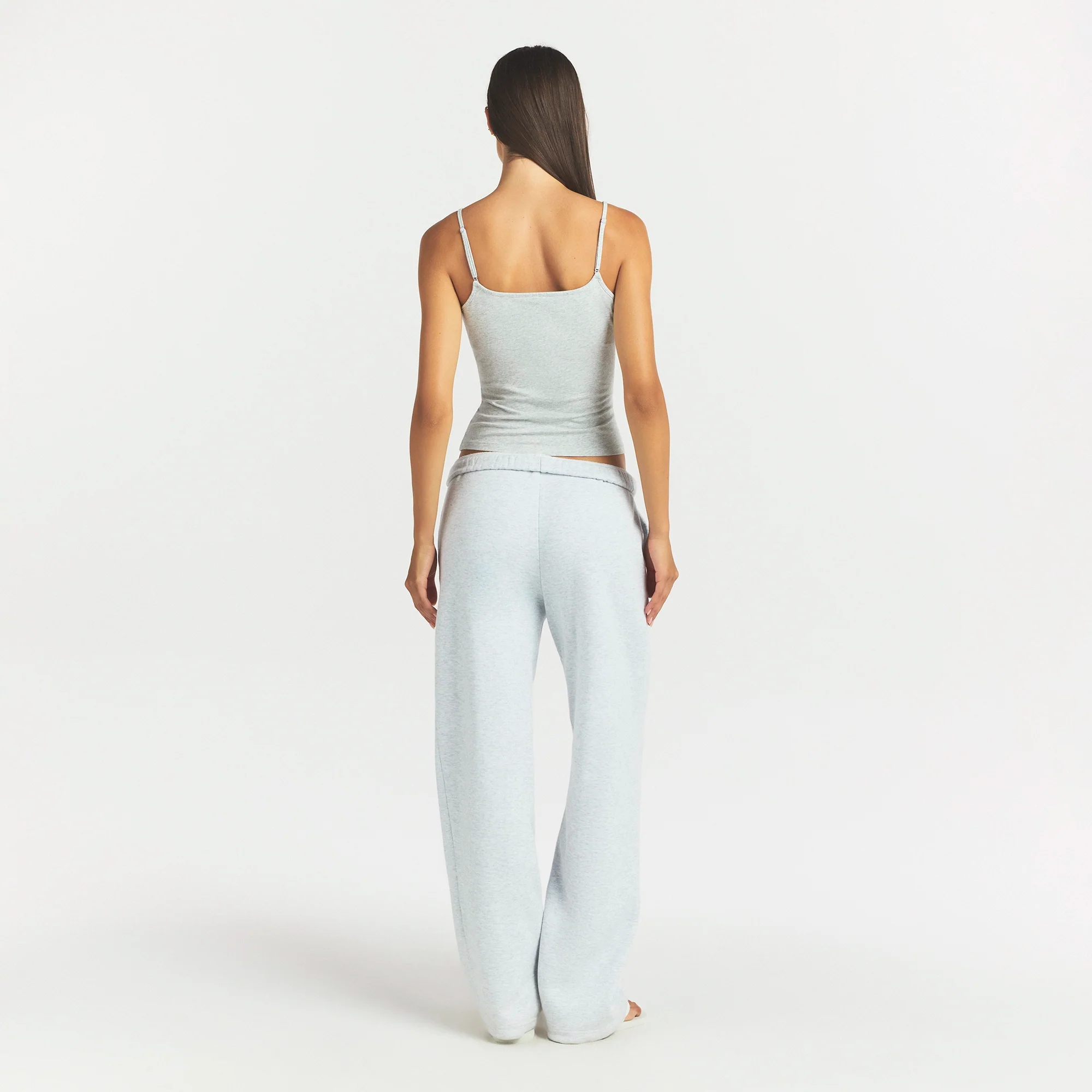 COTTON FLEECE CLASSIC STRAIGHT LEG PANT | LIGHT HEATHER GREY - Image 5