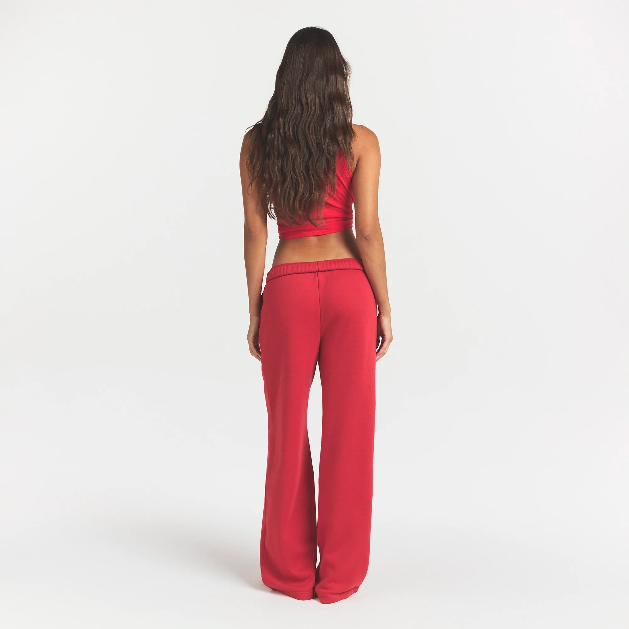 COTTON FLEECE CLASSIC STRAIGHT LEG PANT | WASHED RED - Image 5