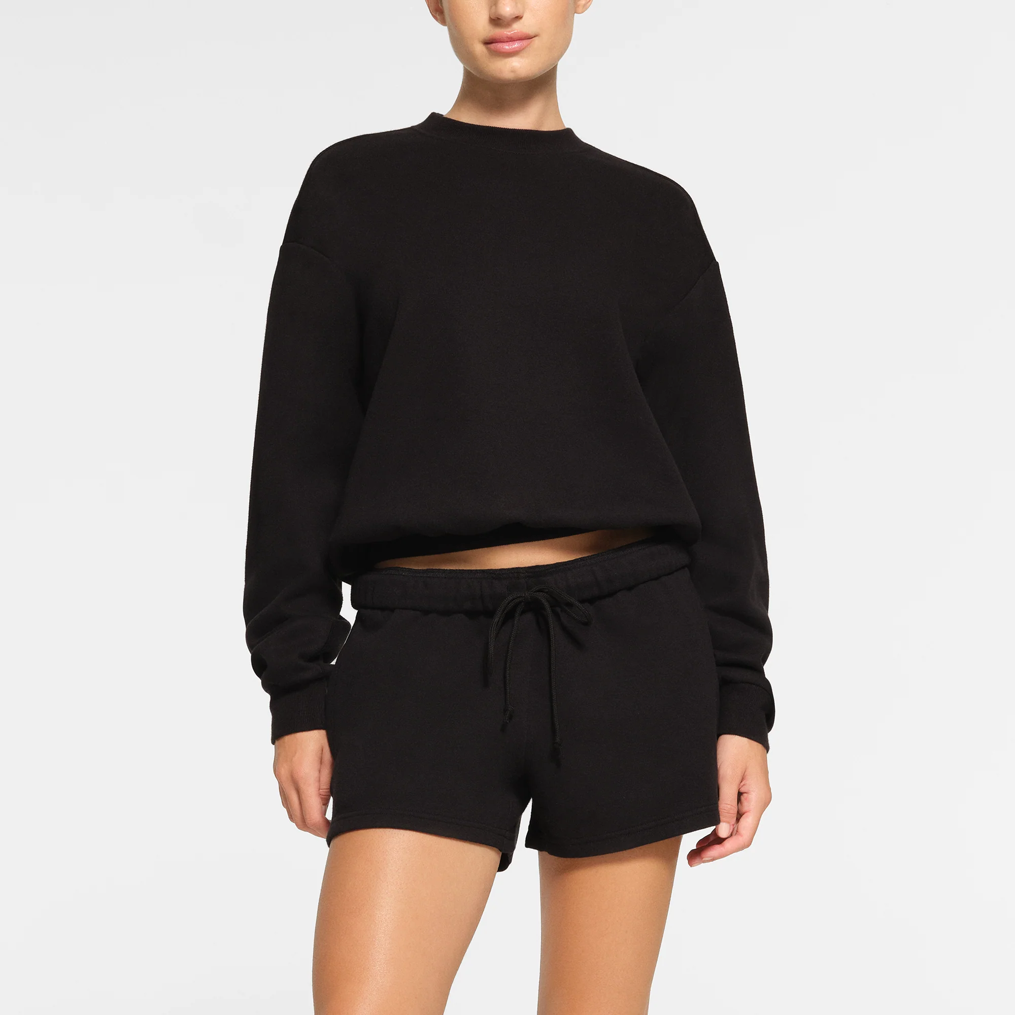 COTTON FLEECE CREWNECK | ONYX - Image 2