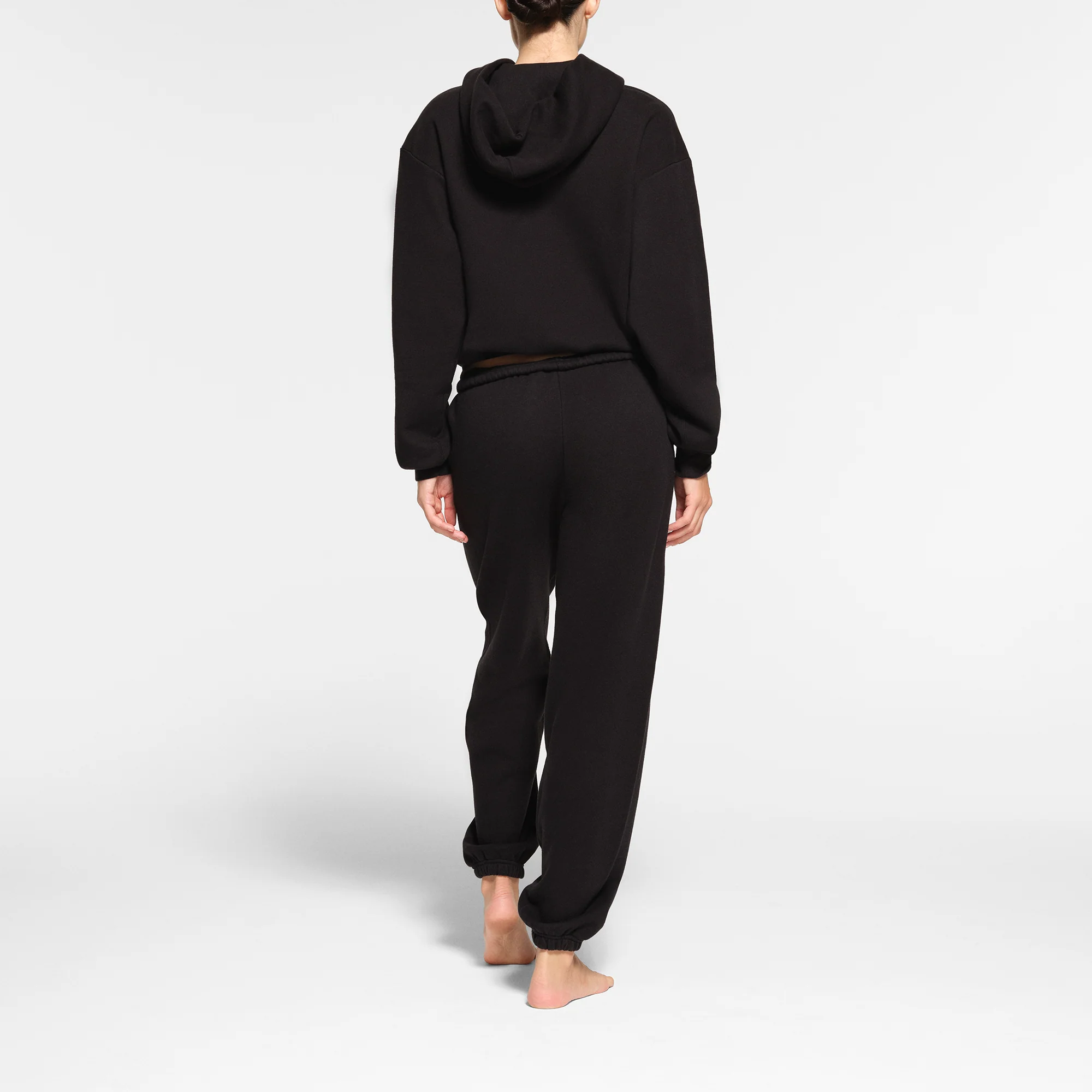COTTON FLEECE HOODIE | ONYX - Image 4