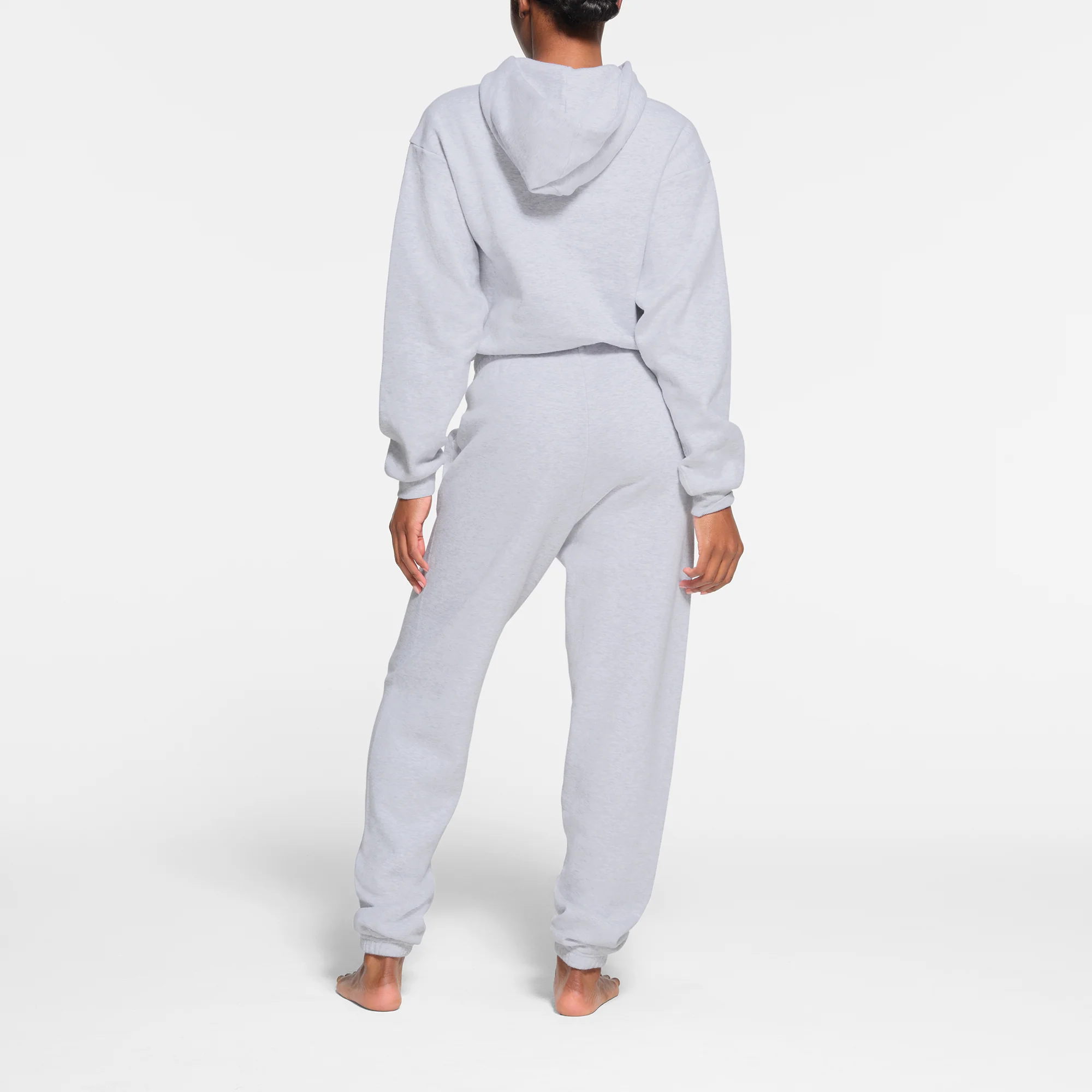 COTTON FLEECE JOGGER | LIGHT HEATHER GREY - Image 4