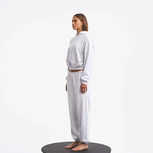 COTTON FLEECE JOGGER | LIGHT HEATHER GREY - Image 5