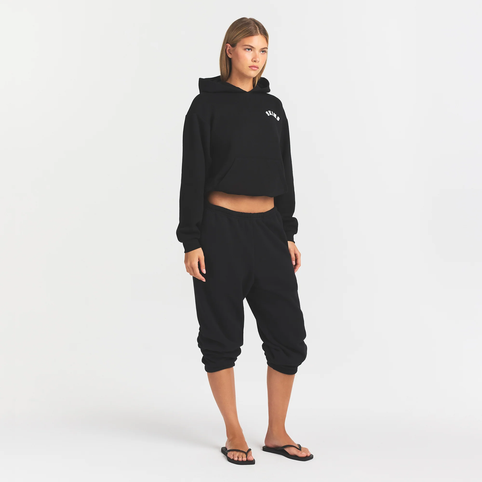 COTTON FLEECE LOGO CLASSIC HOODIE | SNOW ARCHED LOGO PATCH - Image 3
