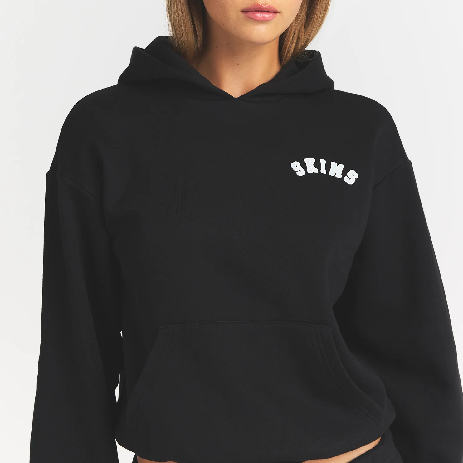 COTTON FLEECE LOGO CLASSIC HOODIE | SNOW ARCHED LOGO PATCH - Image 4