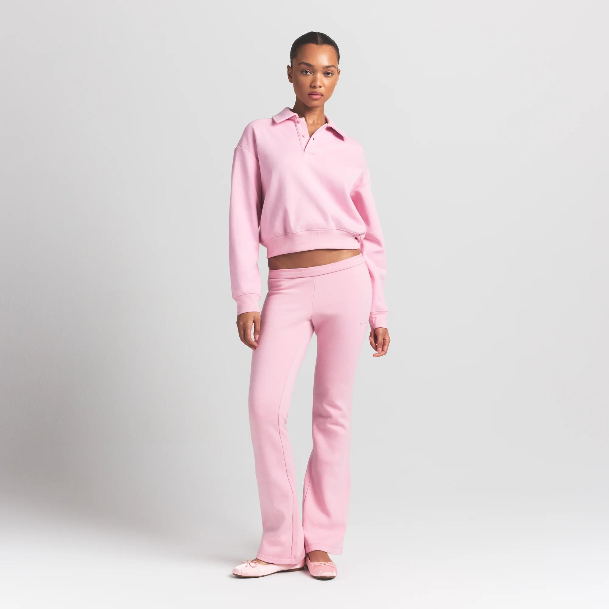 COTTON FLEECE POLO SWEATSHIRT | HALITE - Image 2