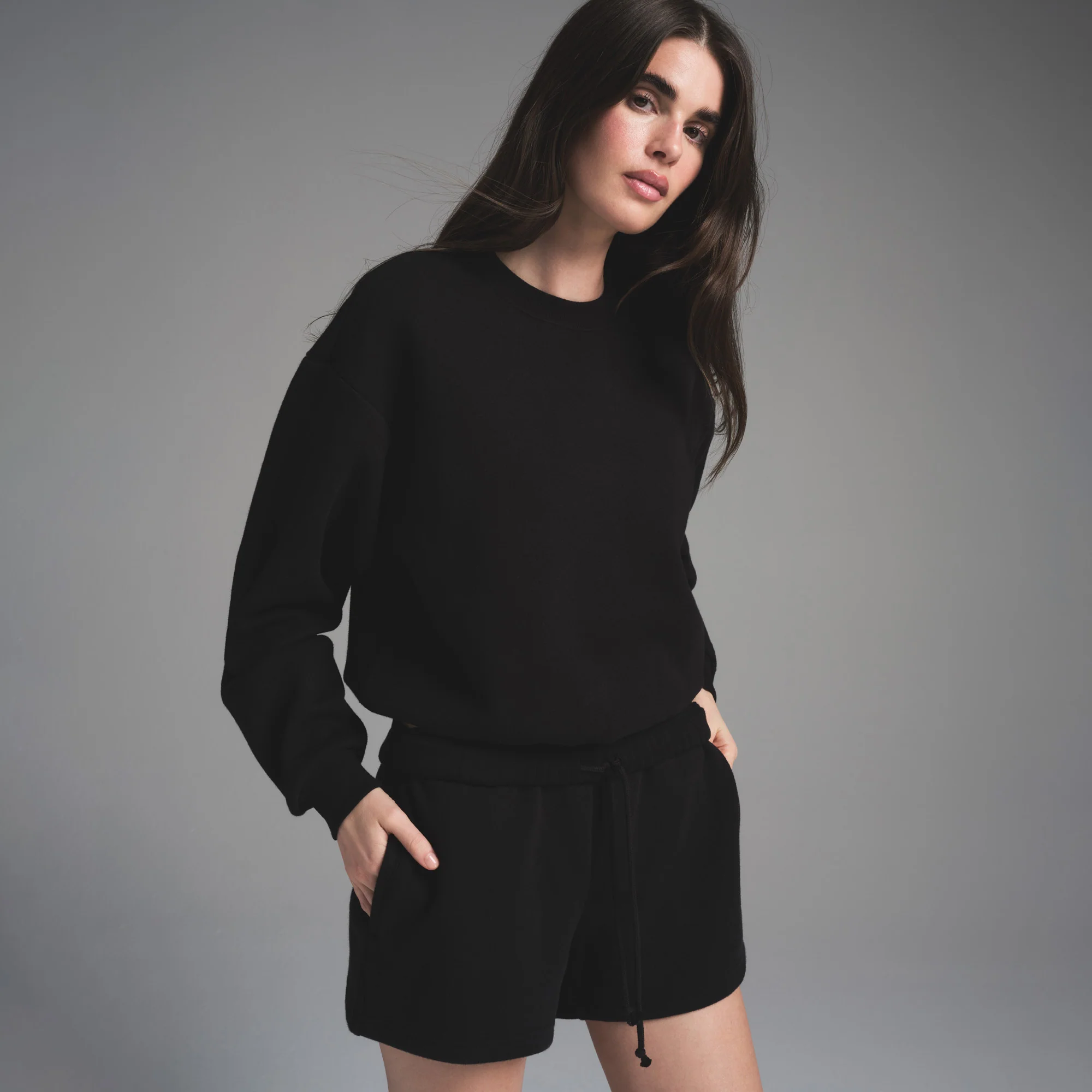 COTTON FLEECE SHORT | ONYX - Image 3