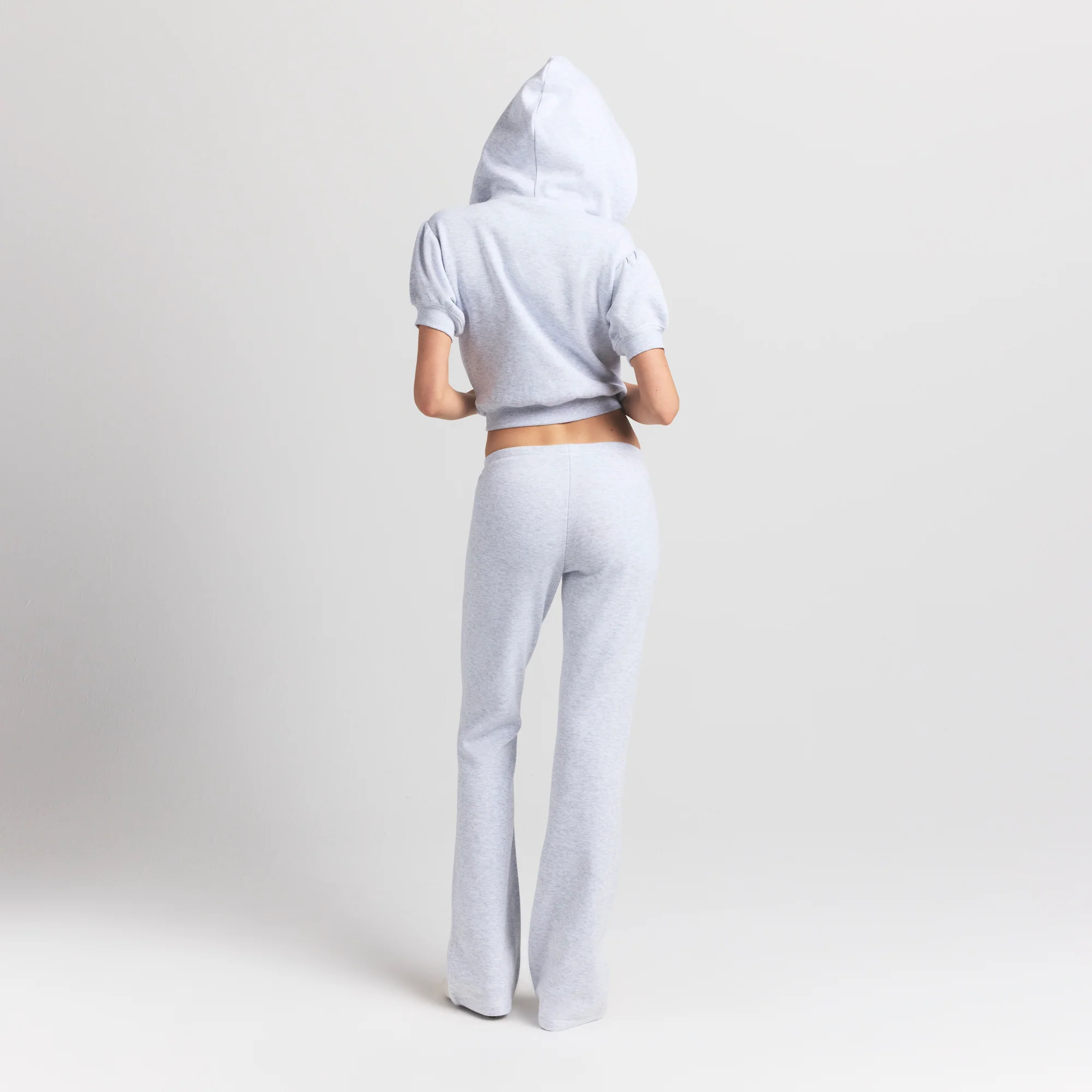 COTTON FLEECE SLIM PANT | LIGHT HEATHER GREY - Image 5
