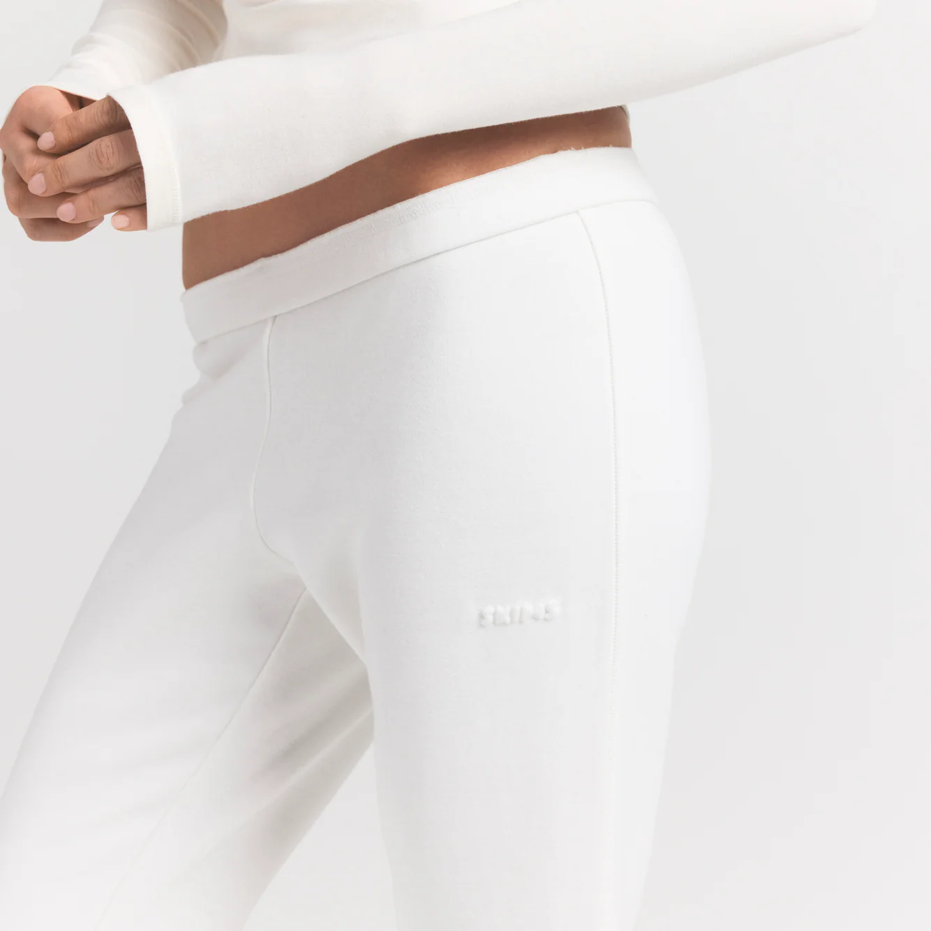 COTTON FLEECE SLIM PANT | MARBLE - Image 3