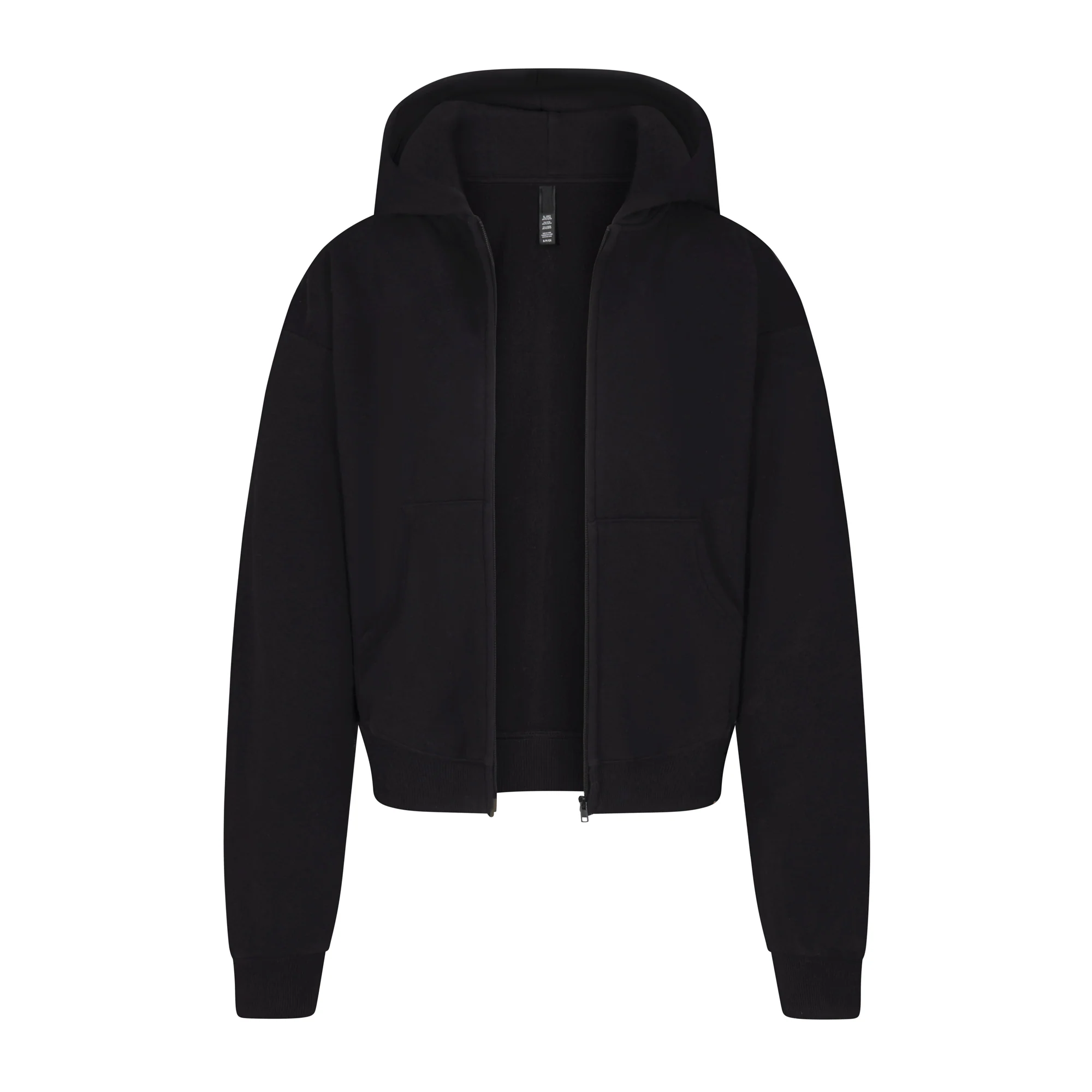 COTTON FLEECE ZIP UP HOODIE | ONYX - Image 5