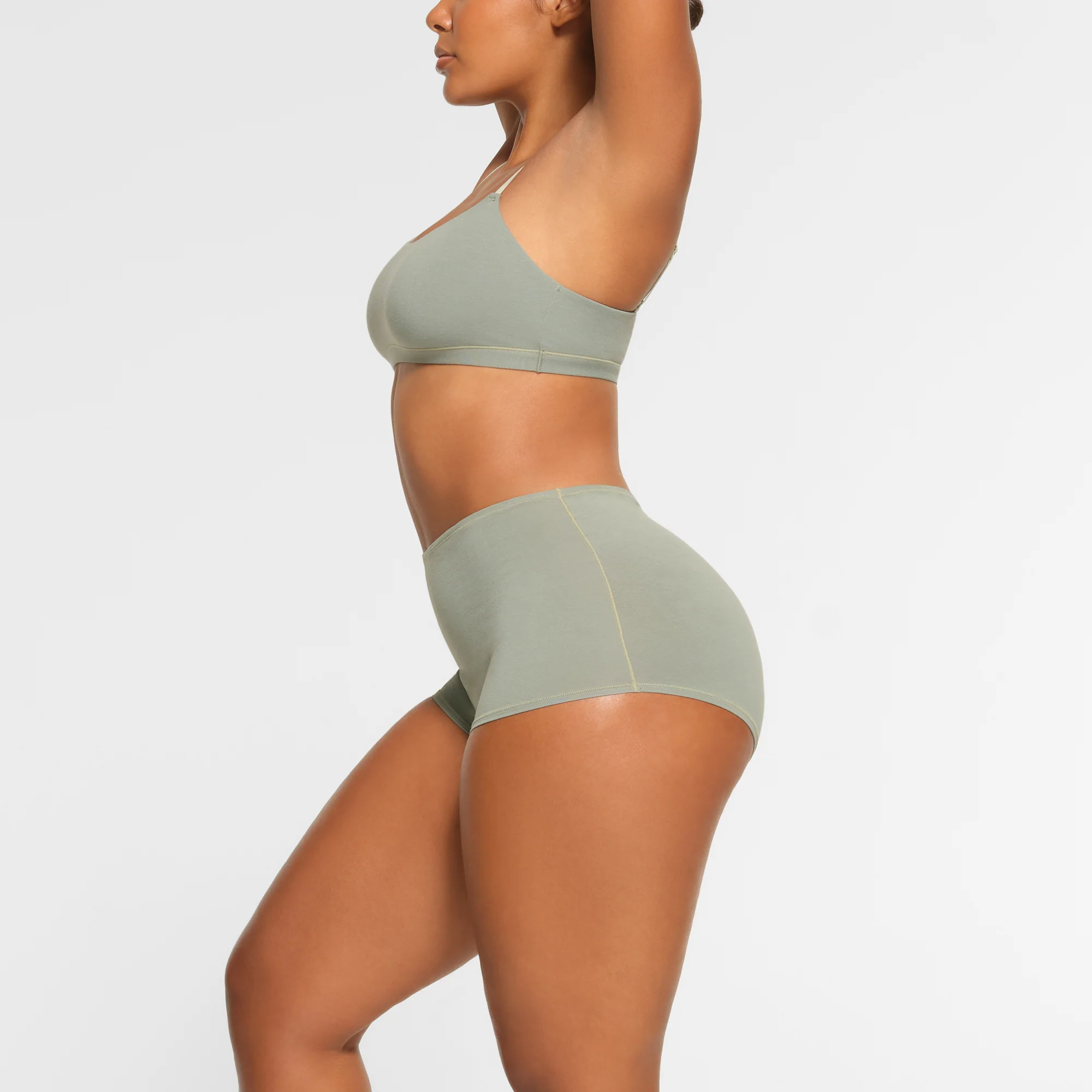 COTTON JERSEY BOY SHORT | MINERAL - Image 3