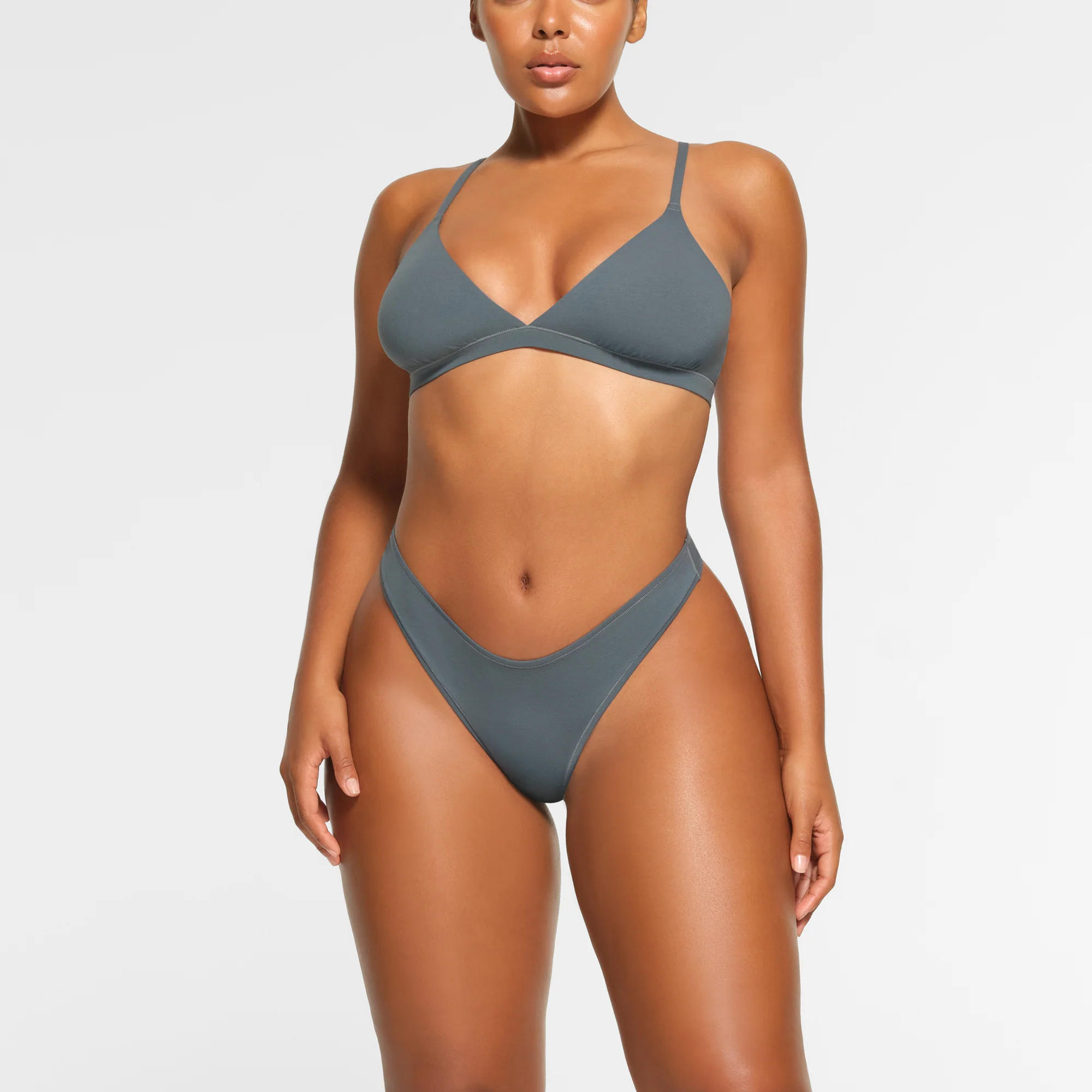 COTTON JERSEY DIPPED THONG | KYANITE - Image 2