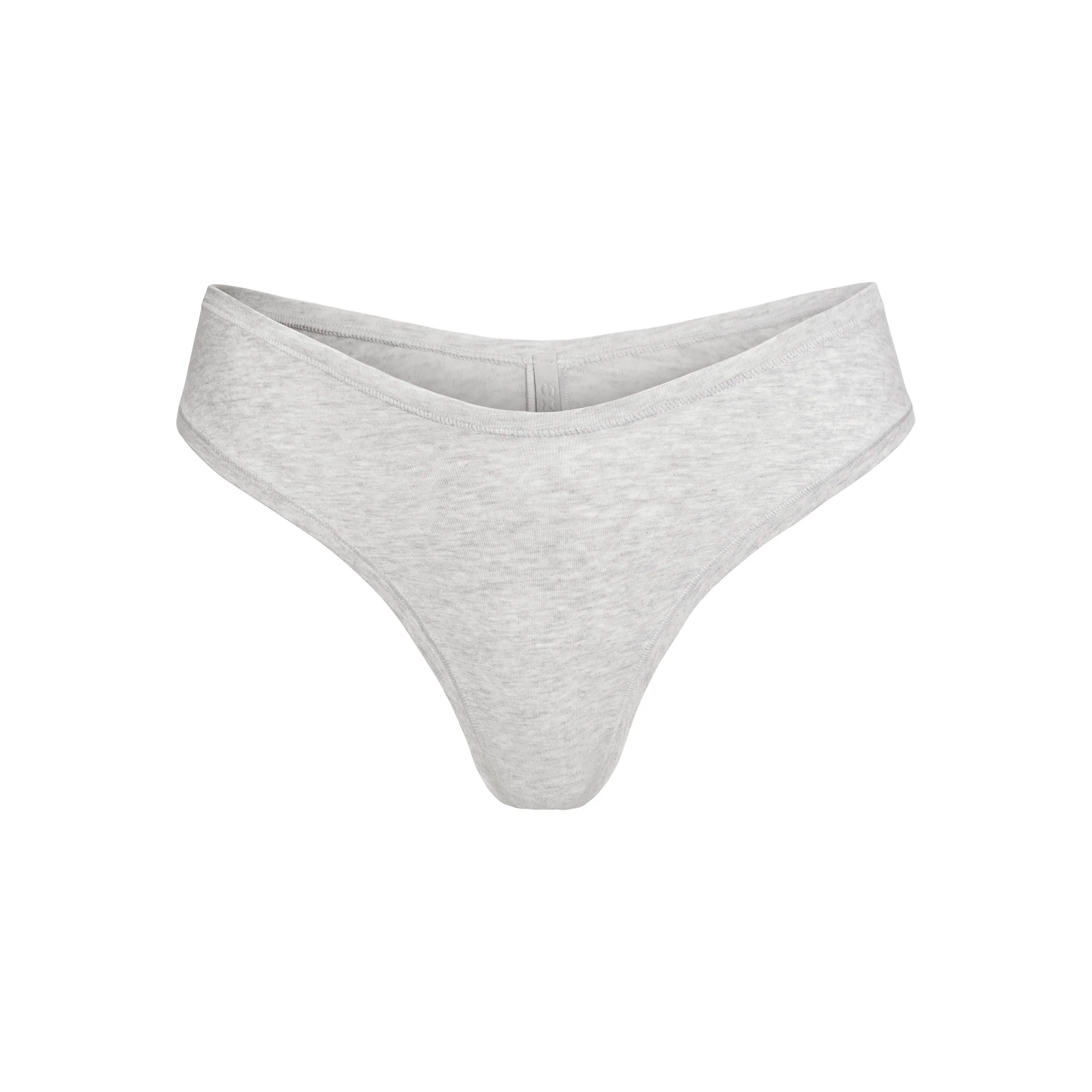 COTTON JERSEY DIPPED THONG | LIGHT HEATHER GREY