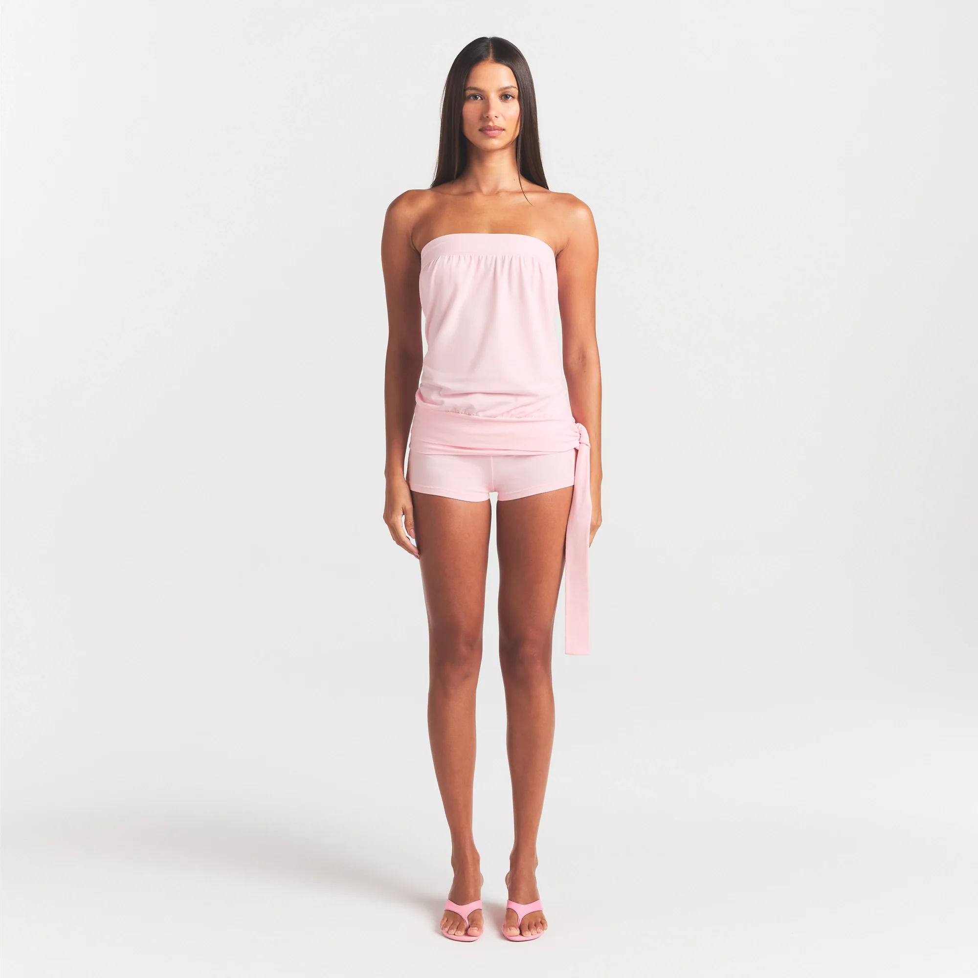 COTTON JERSEY FOLDOVER SHORT | CHERRY BLOSSOM - Image 2