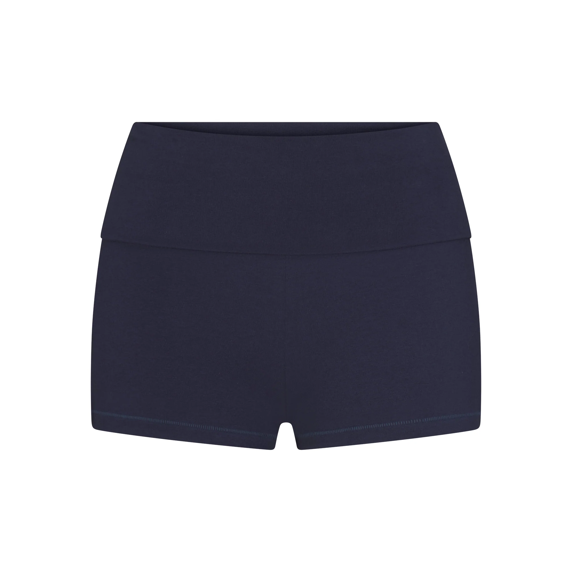 COTTON JERSEY FOLDOVER SHORT | NAVY