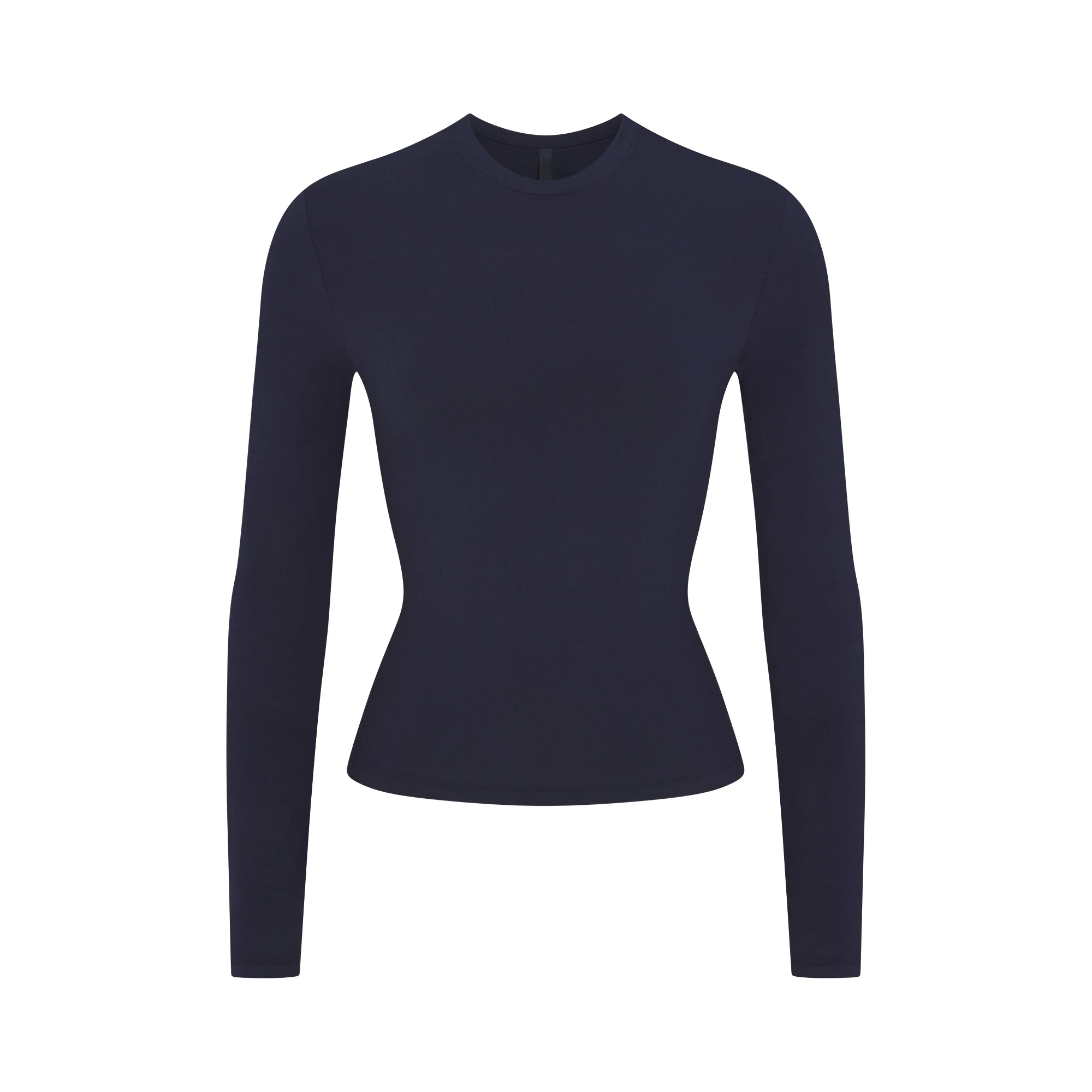 COTTON JERSEY LONG SLEEVE T-SHIRT | NAVY