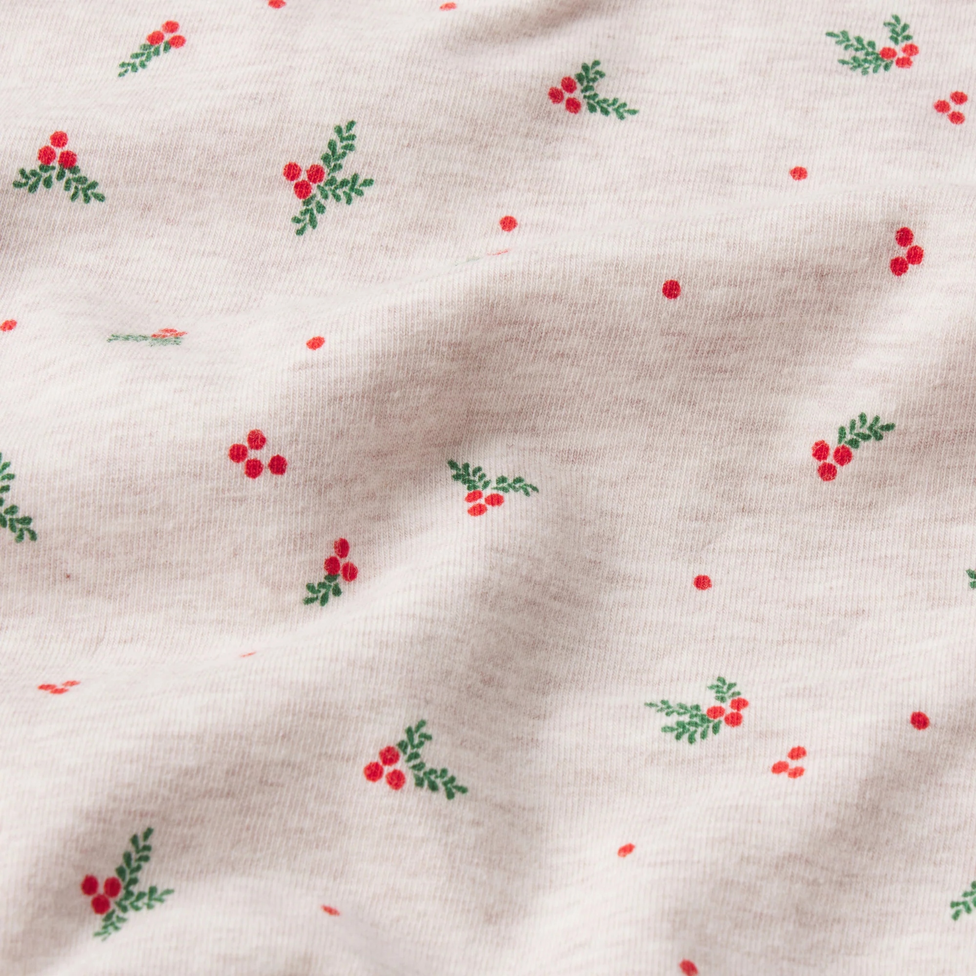 COTTON JERSEY CAMI | OATMEAL HEATHER HOLLY PRINT - Image 6