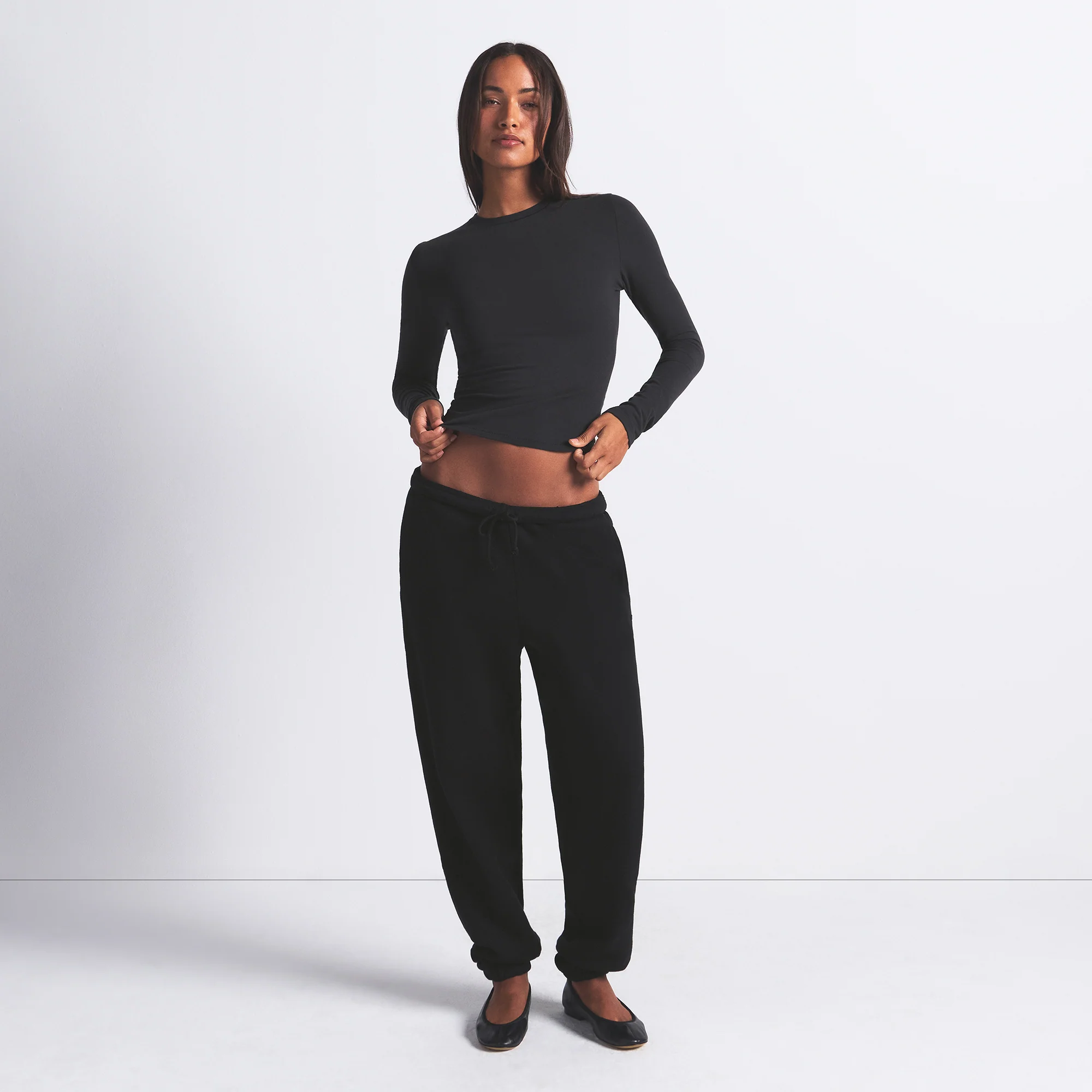 COTTON JERSEY LONG SLEEVE T-SHIRT | SOOT - Image 4