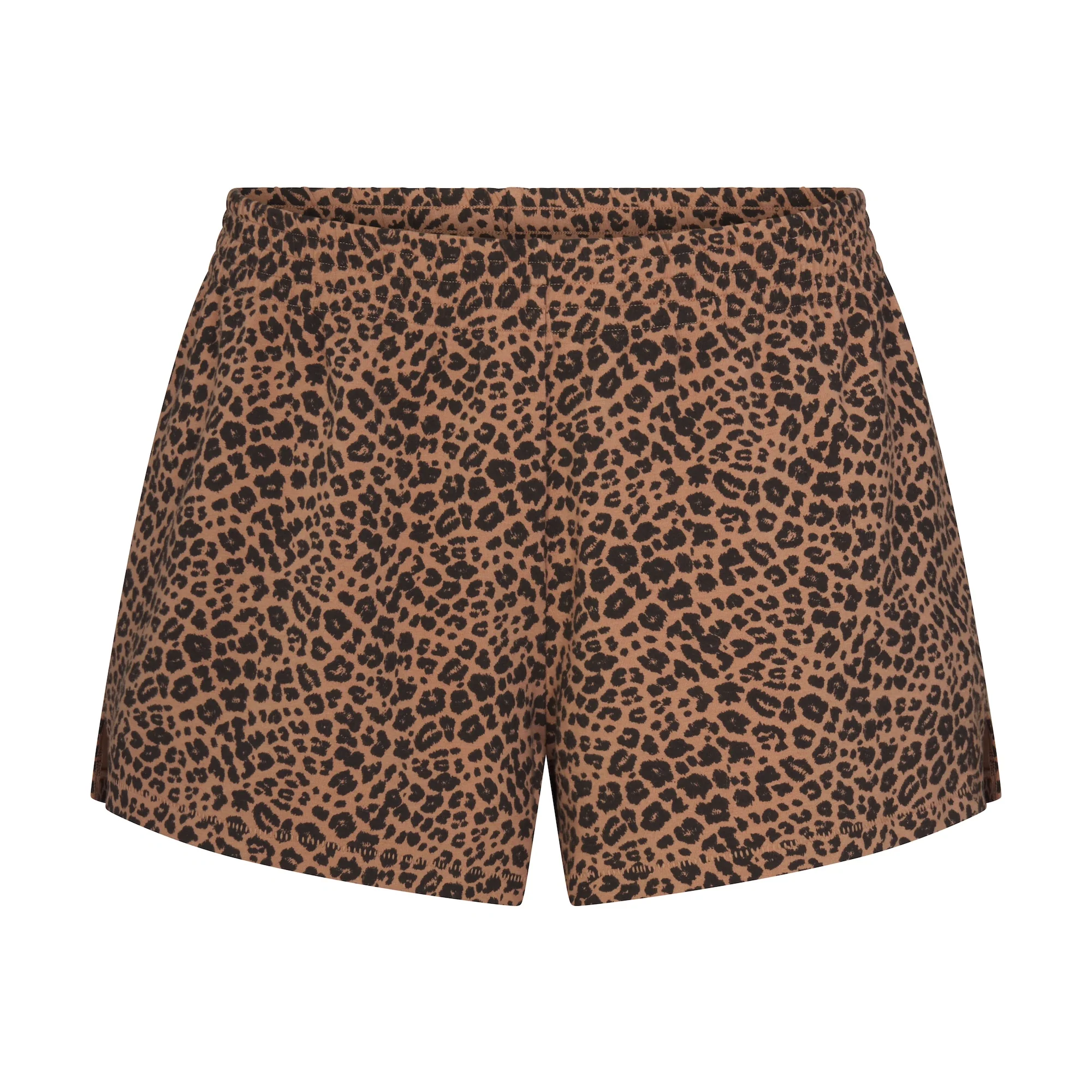 COTTON JERSEY LOOSE SHORT | SIENNA NATURAL LEOPARD
