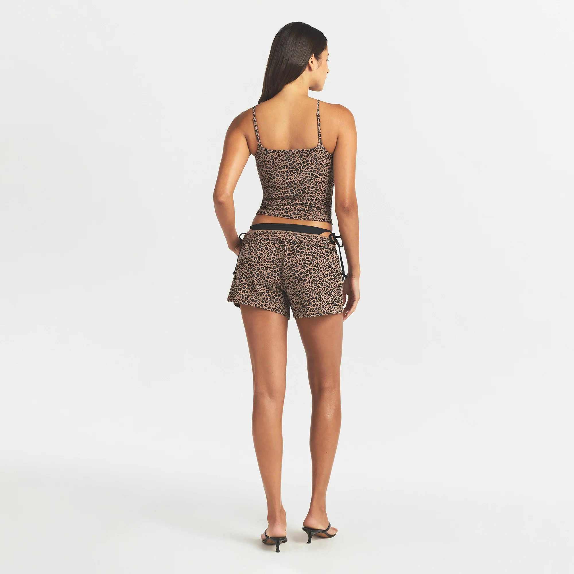 COTTON JERSEY LOOSE SHORT | SIENNA NATURAL LEOPARD - Image 4