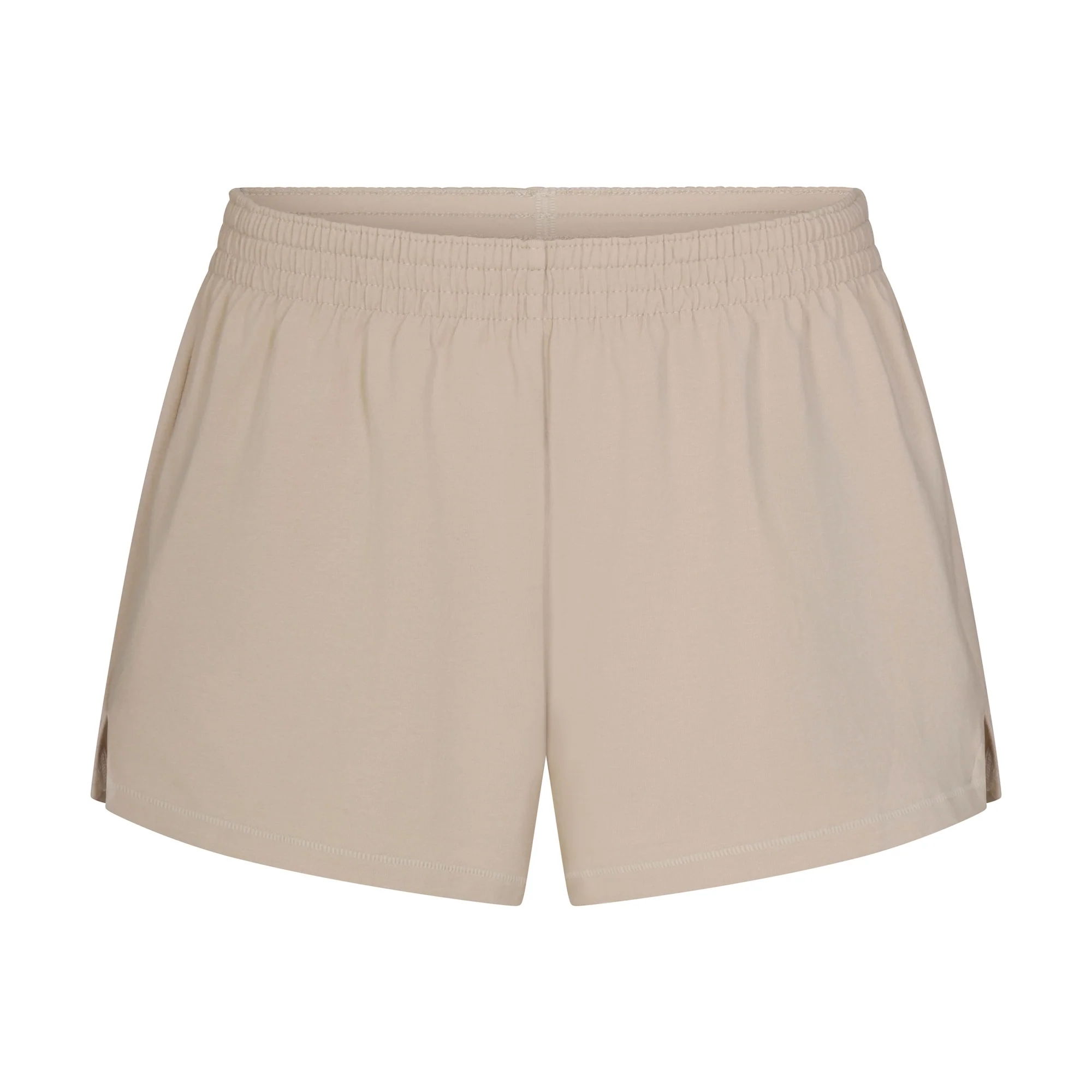COTTON JERSEY LOOSE SHORT | STONE