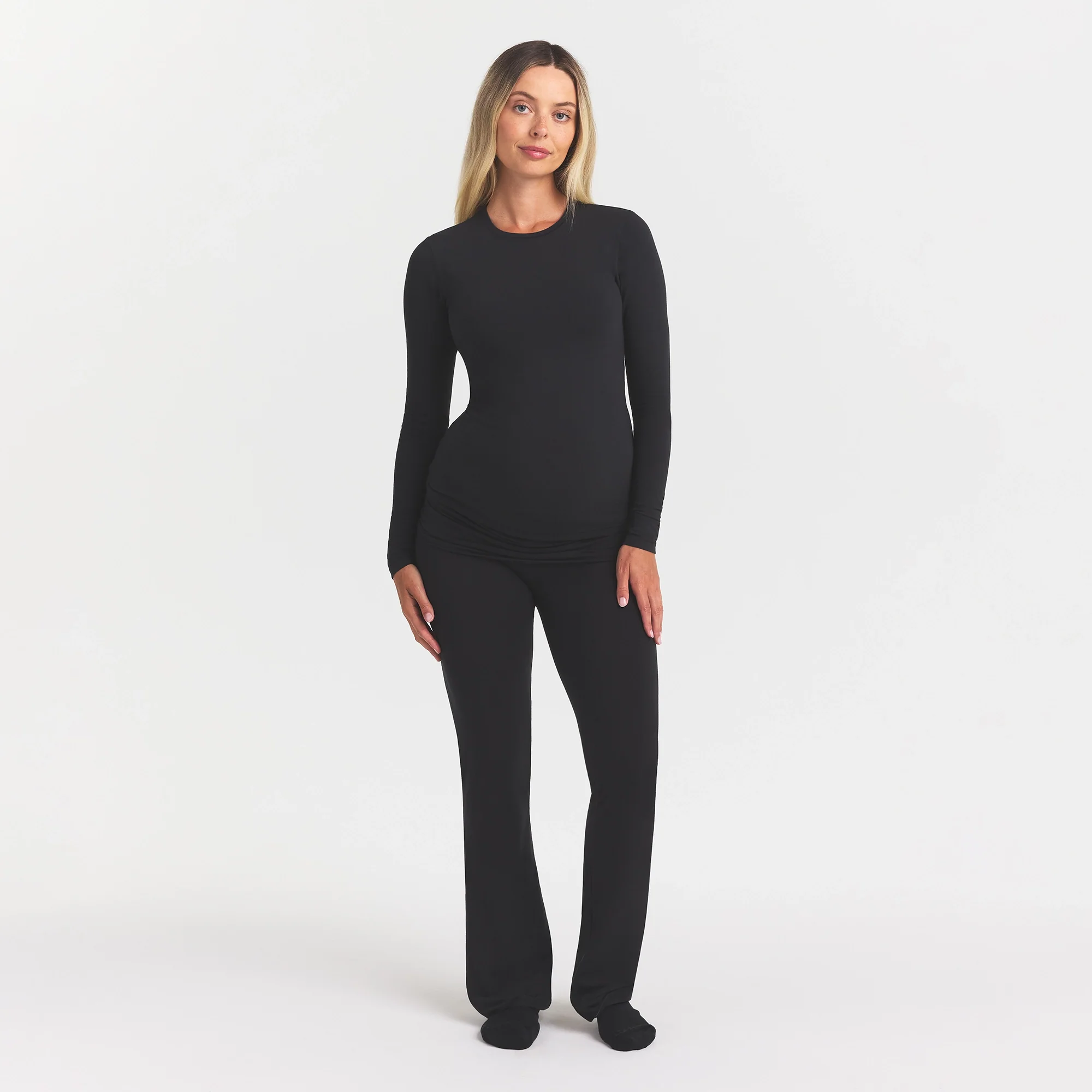 COTTON JERSEY MATERNITY LONG SLEEVE T-SHIRT | SOOT - Image 4