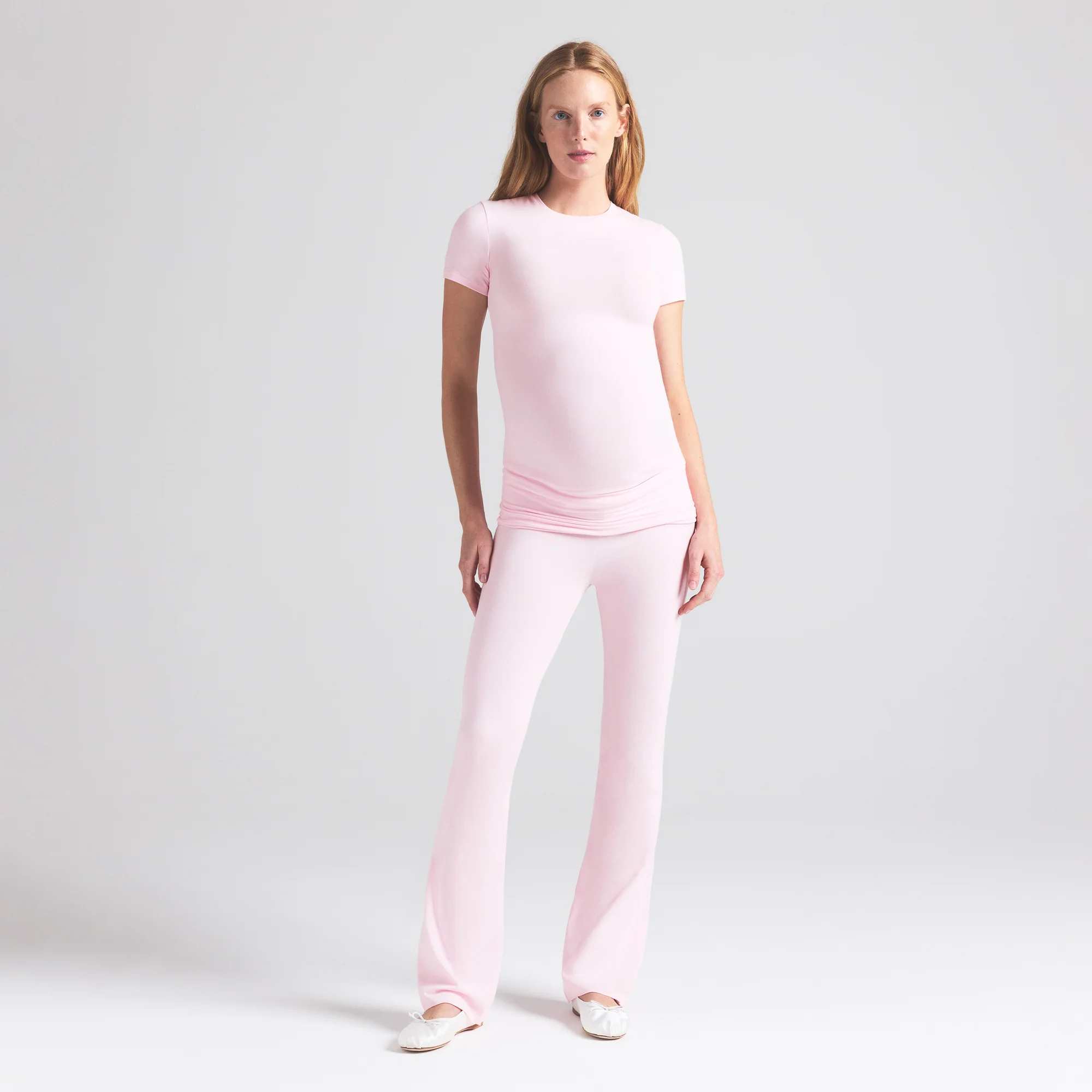 COTTON JERSEY MATERNITY T-SHIRT | CHERRY BLOSSOM - Image 2