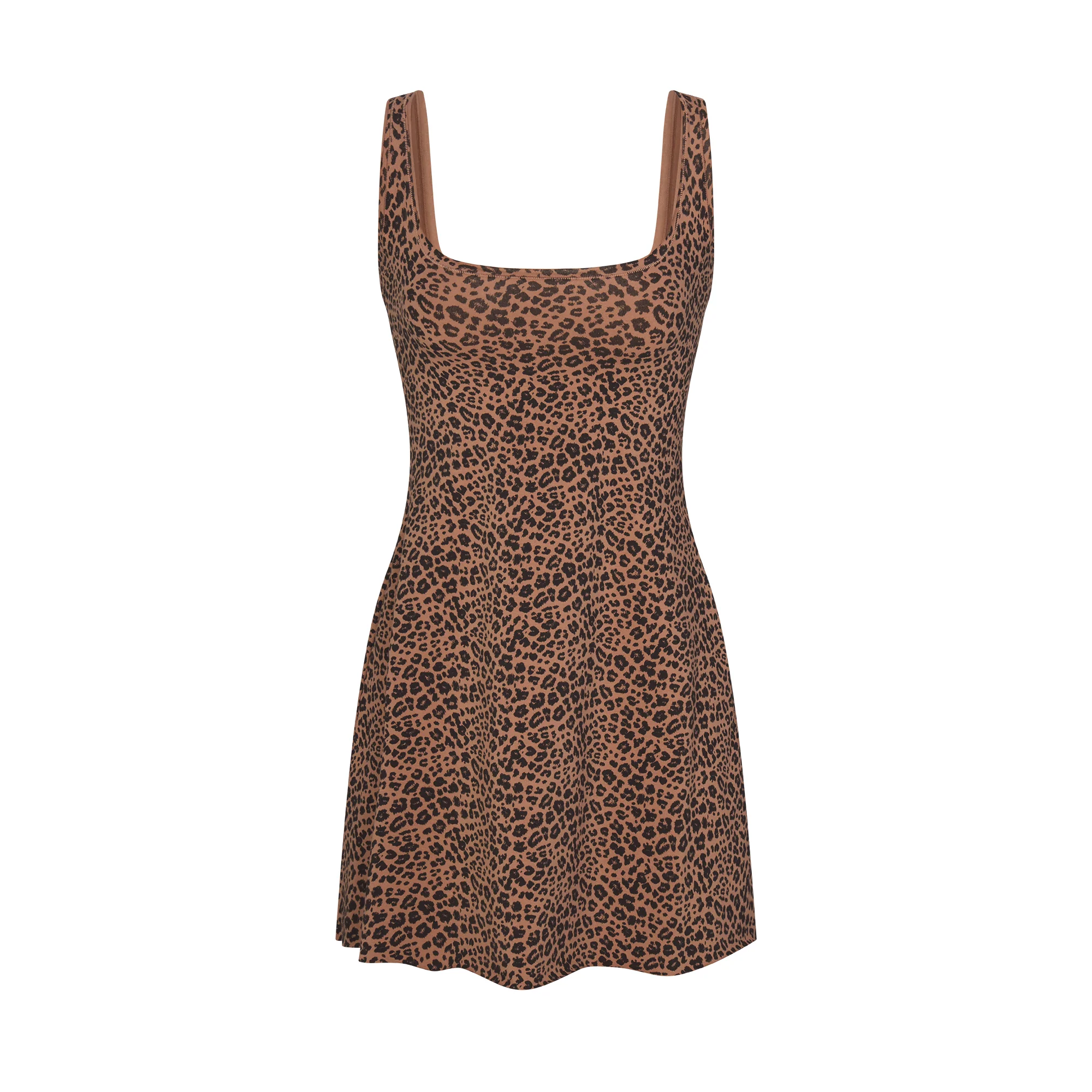 COTTON JERSEY MINI DRESS | SIENNA NATURAL LEOPARD