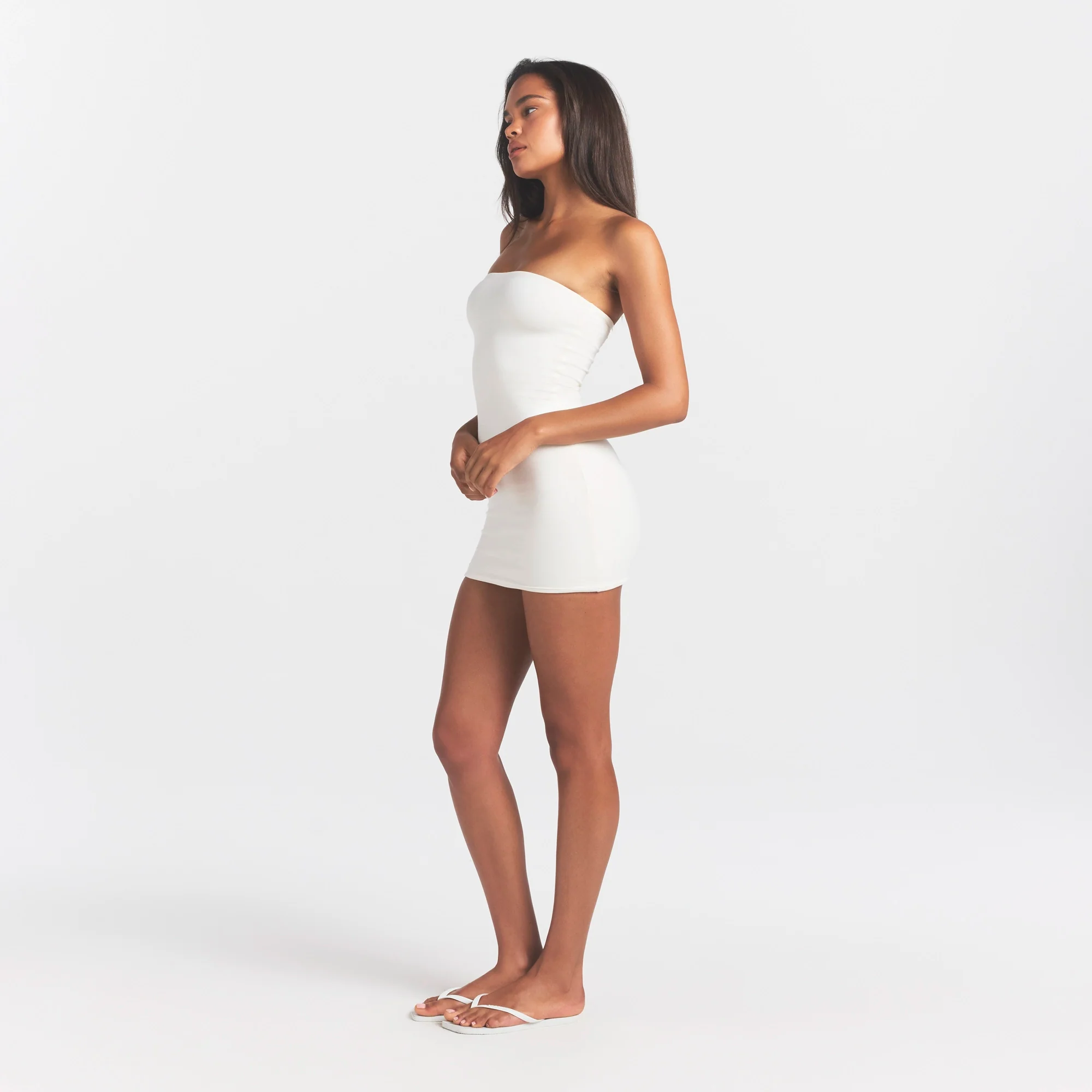 COTTON JERSEY MINI TUBE DRESS | MARBLE - Image 5