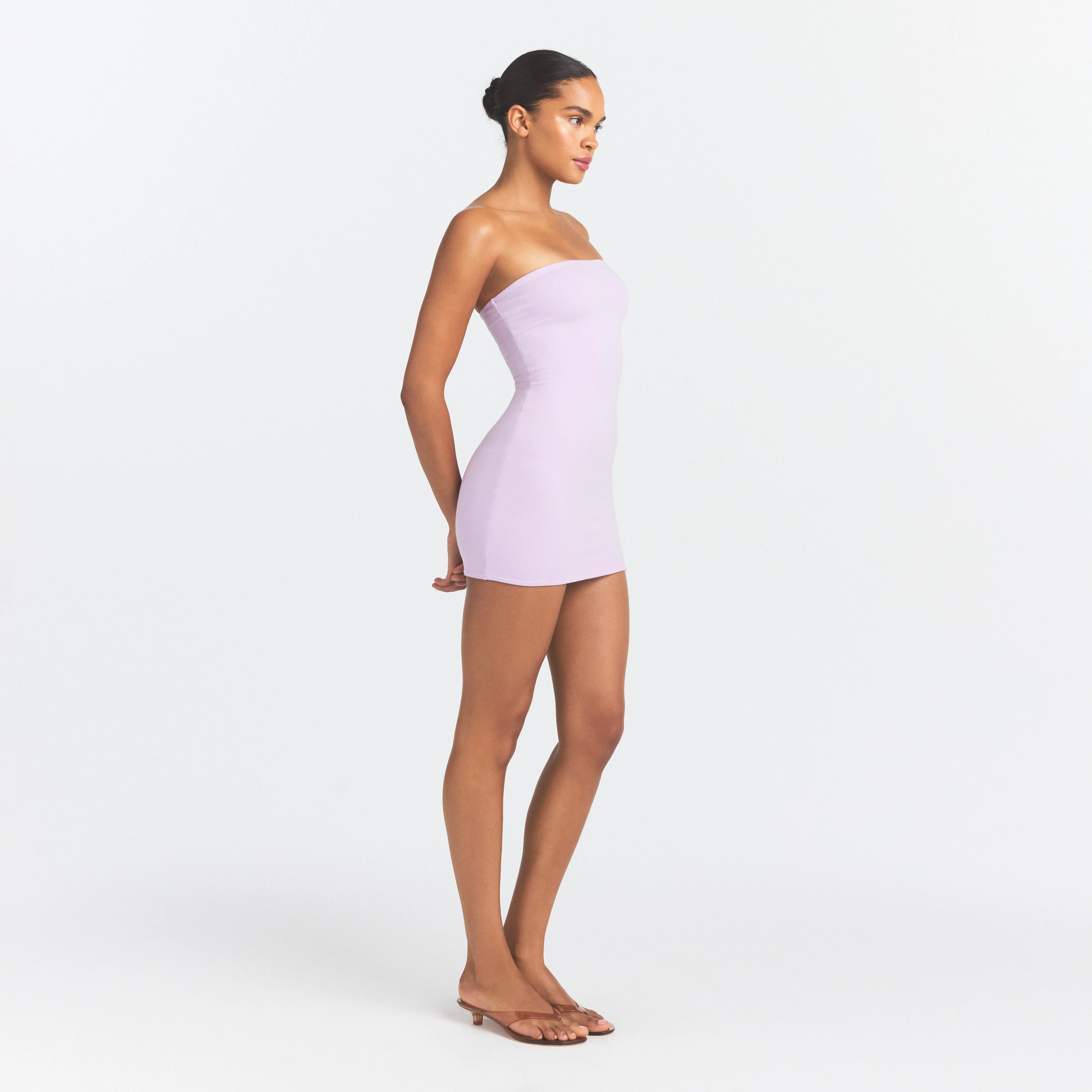 COTTON JERSEY MINI TUBE DRESS | SUGAR PLUM - Image 4