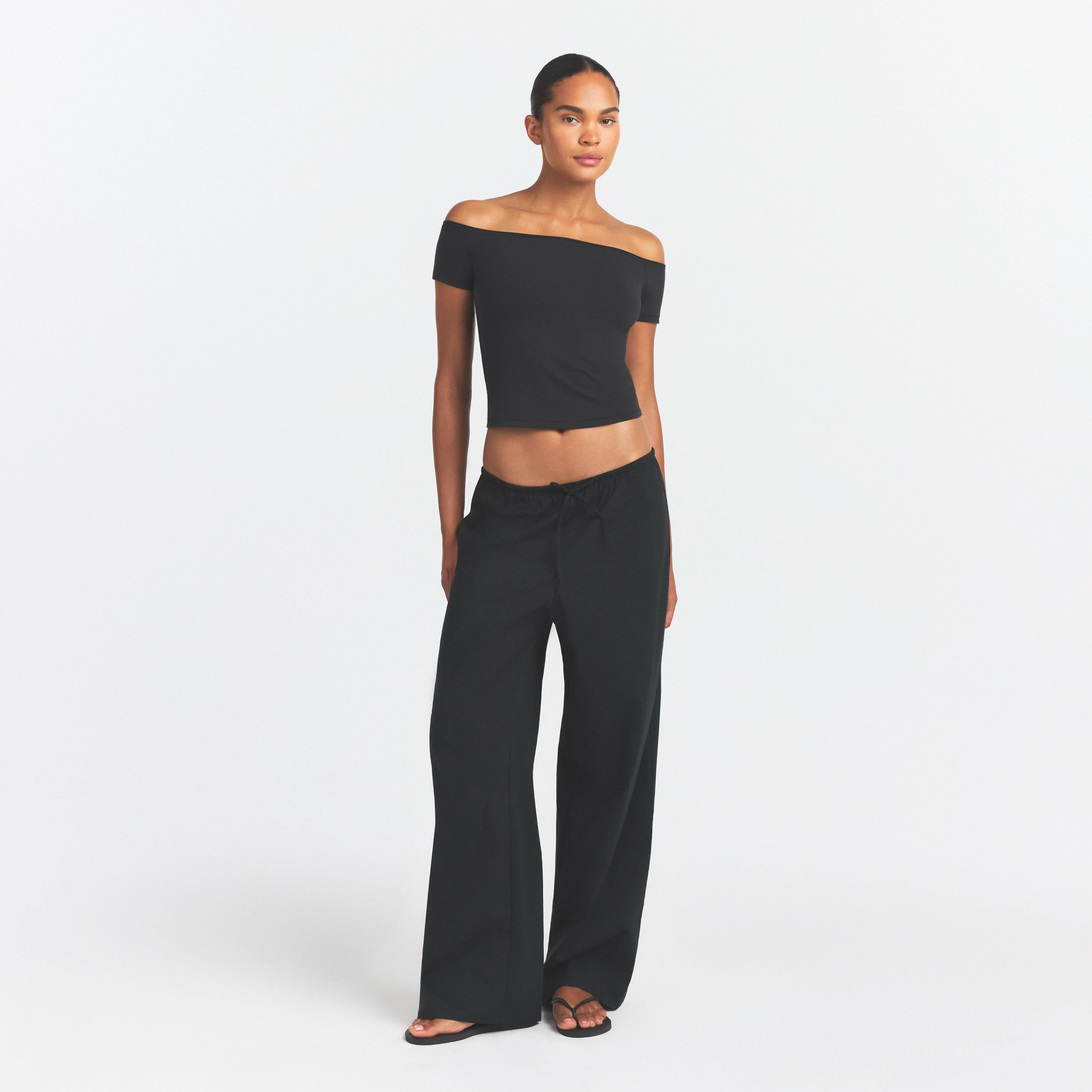 COTTON JERSEY OFF THE SHOULDER TOP | SOOT - Image 2