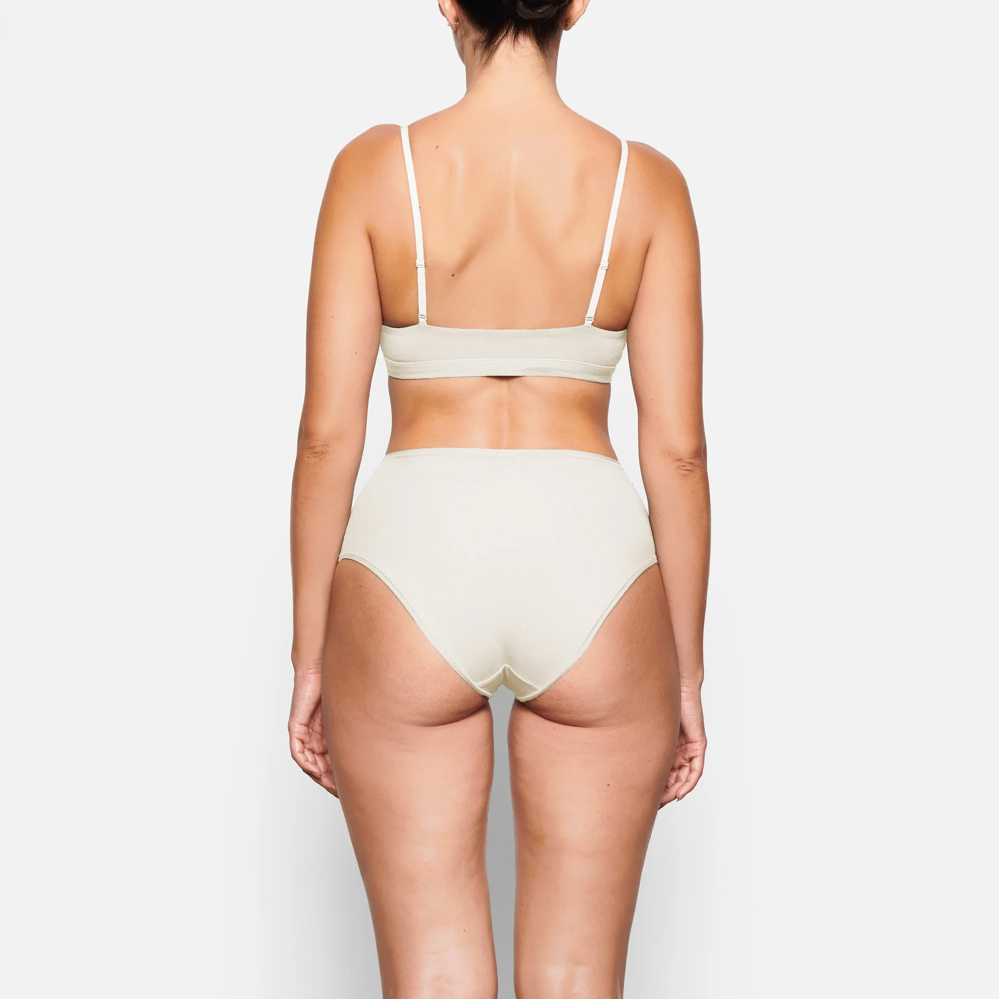 COTTON JERSEY SCOOP BRALETTE | BONE - Image 4