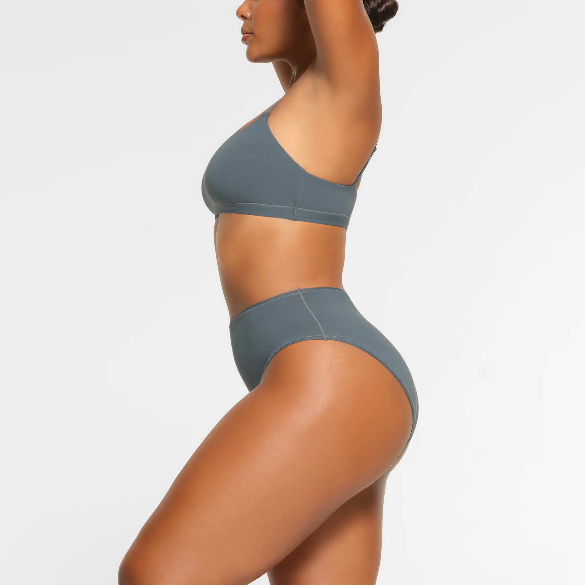 COTTON JERSEY SCOOP BRALETTE | KYANITE - Image 3